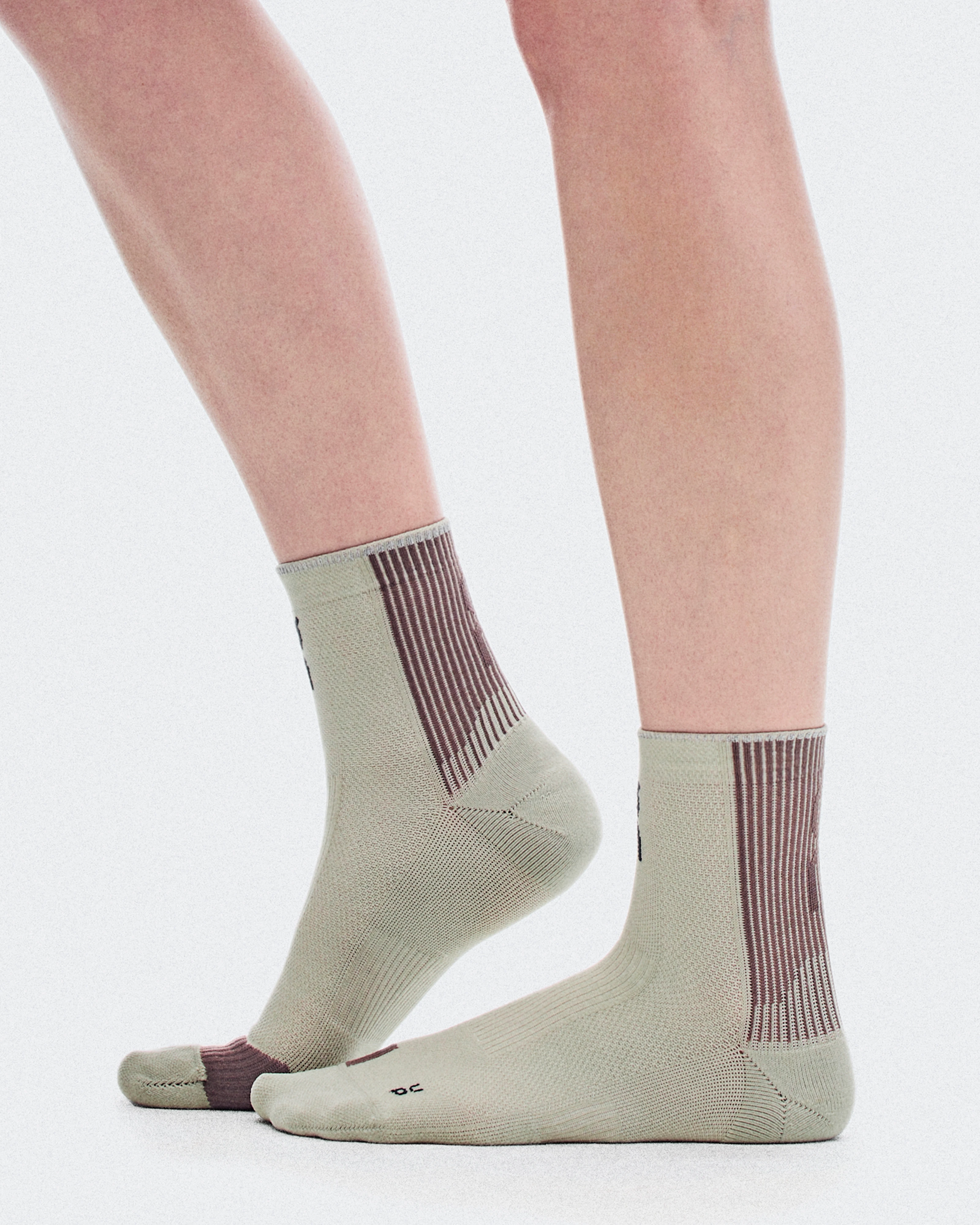 On Performance Run Sock Mid Brume & Clove Unisex Socks