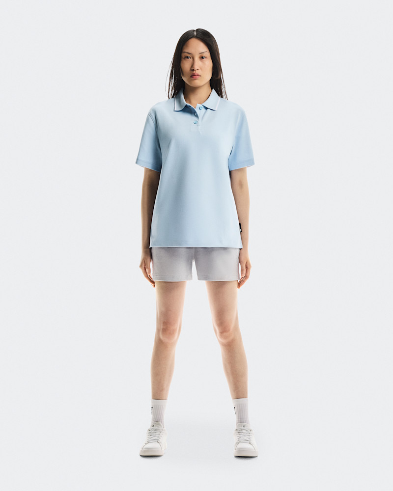 On Women's Courtside Polo Short-Sleeve Shirt in Arctic, Size: Medium, Recycled Polyamide/Polyester
