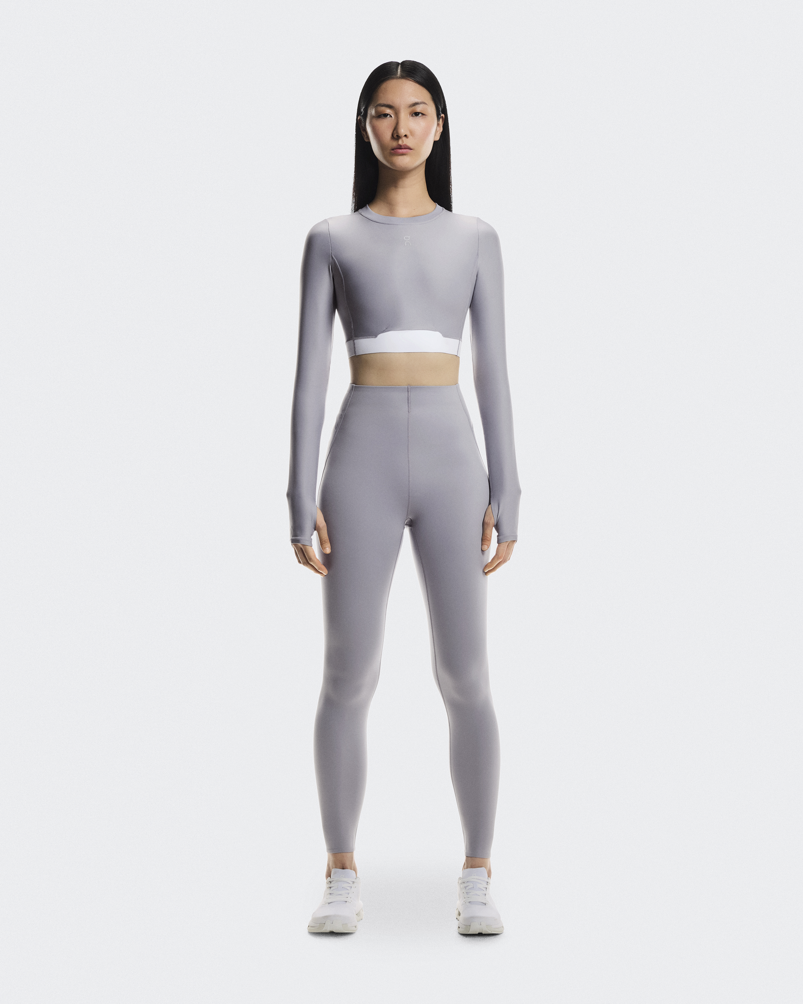 On Women's Train Tights in Lilac, Size: Medium, Polyamide