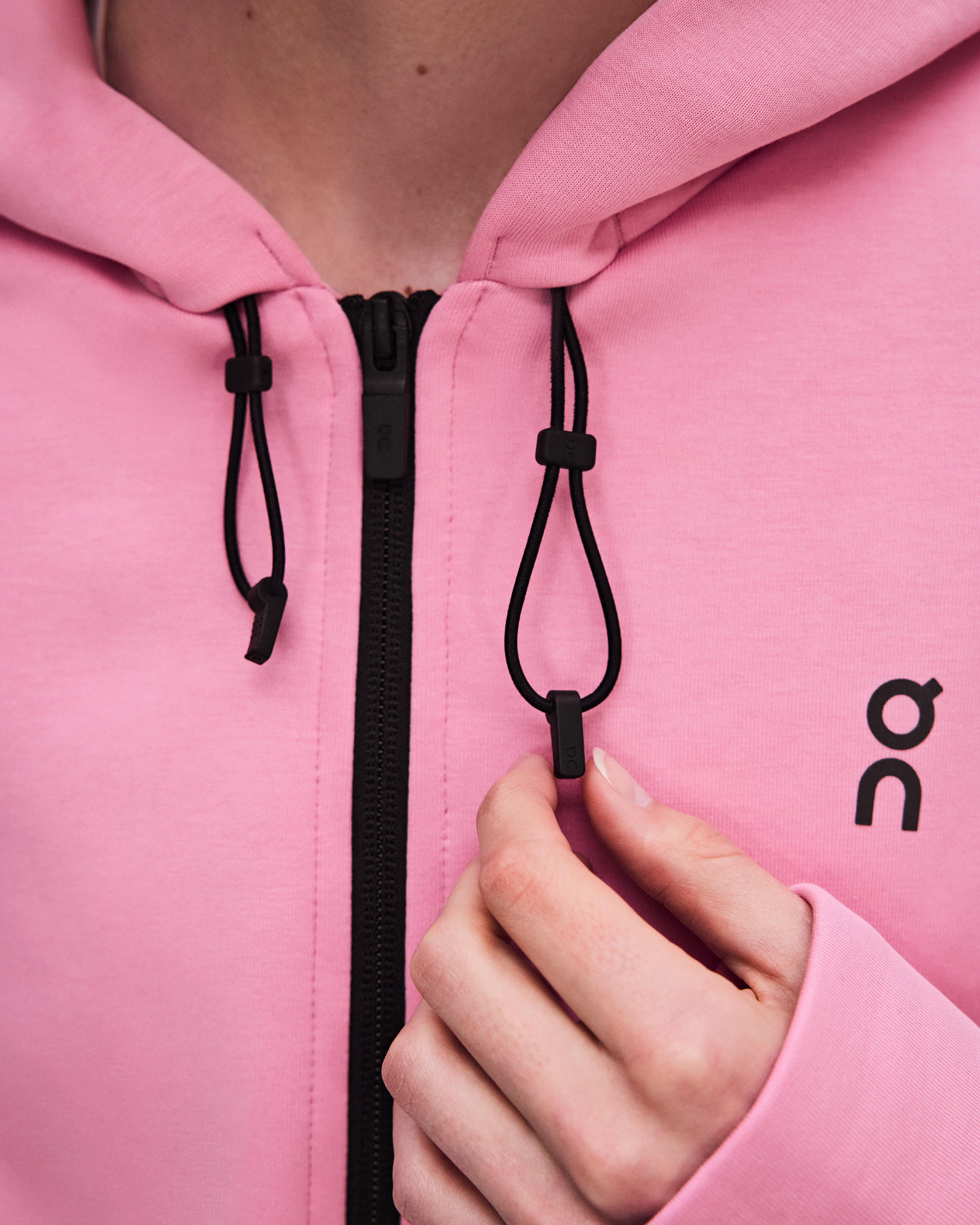 On Focus Tech Zip Hoodie Magnolia Women Hoodies and sweatshirts