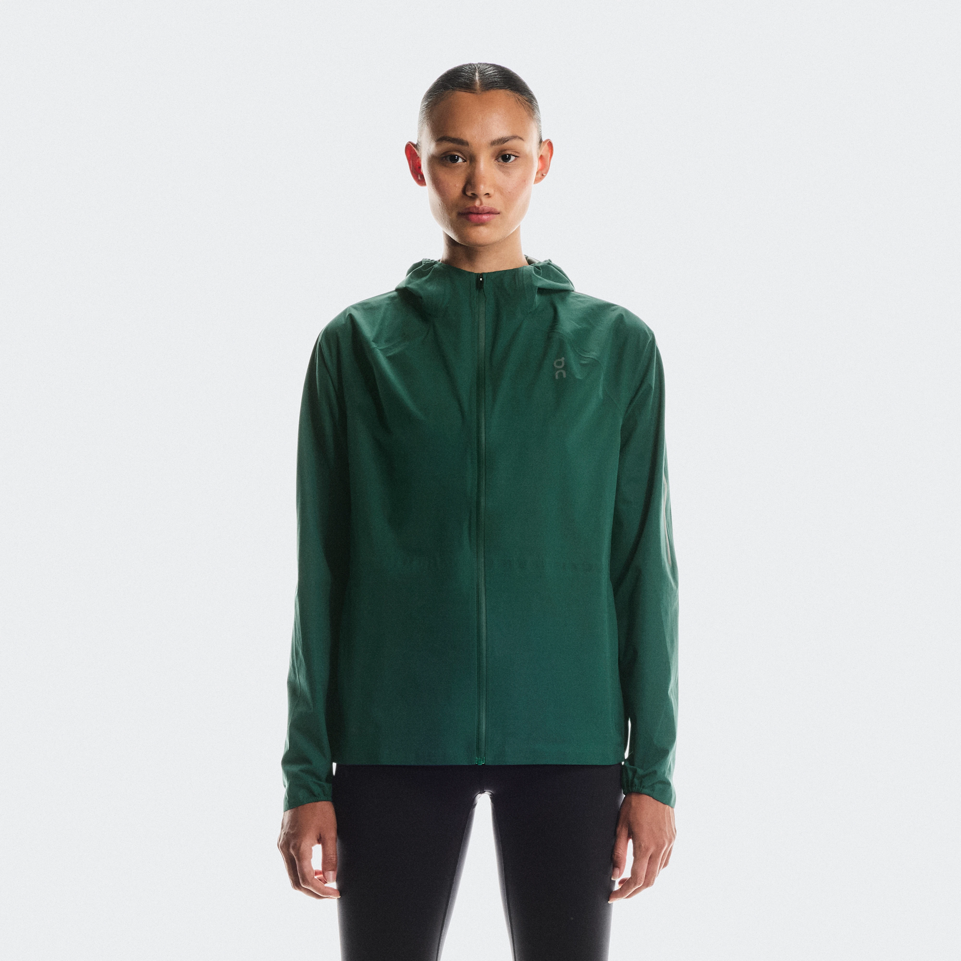 On Performance Jacket Waterproof Verde Mujer Mujer – Road running, On GuardTec™, impermeable Chaquetas