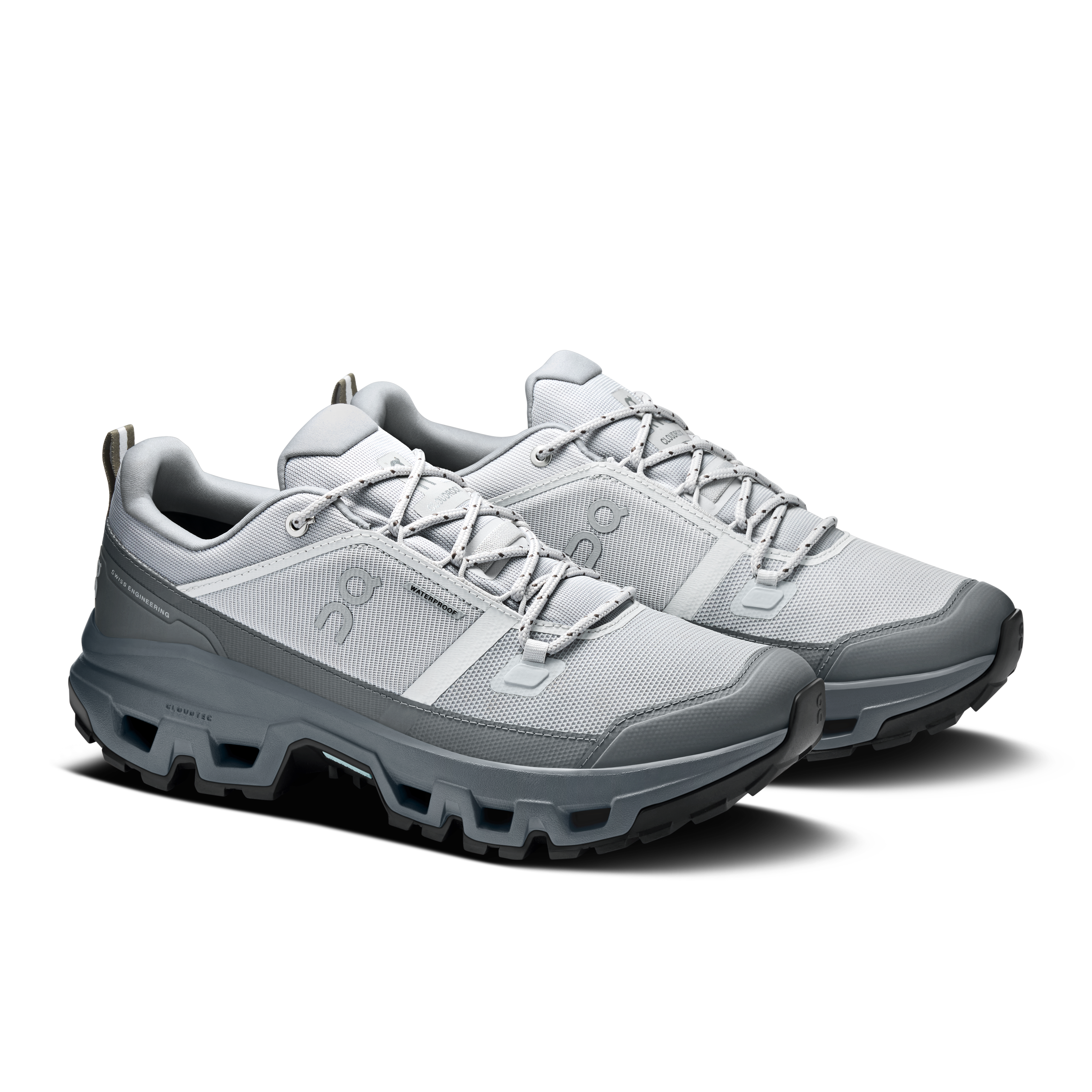 On Cloudrock Low Waterproof Glacier & Rock Men Hiking Shoes