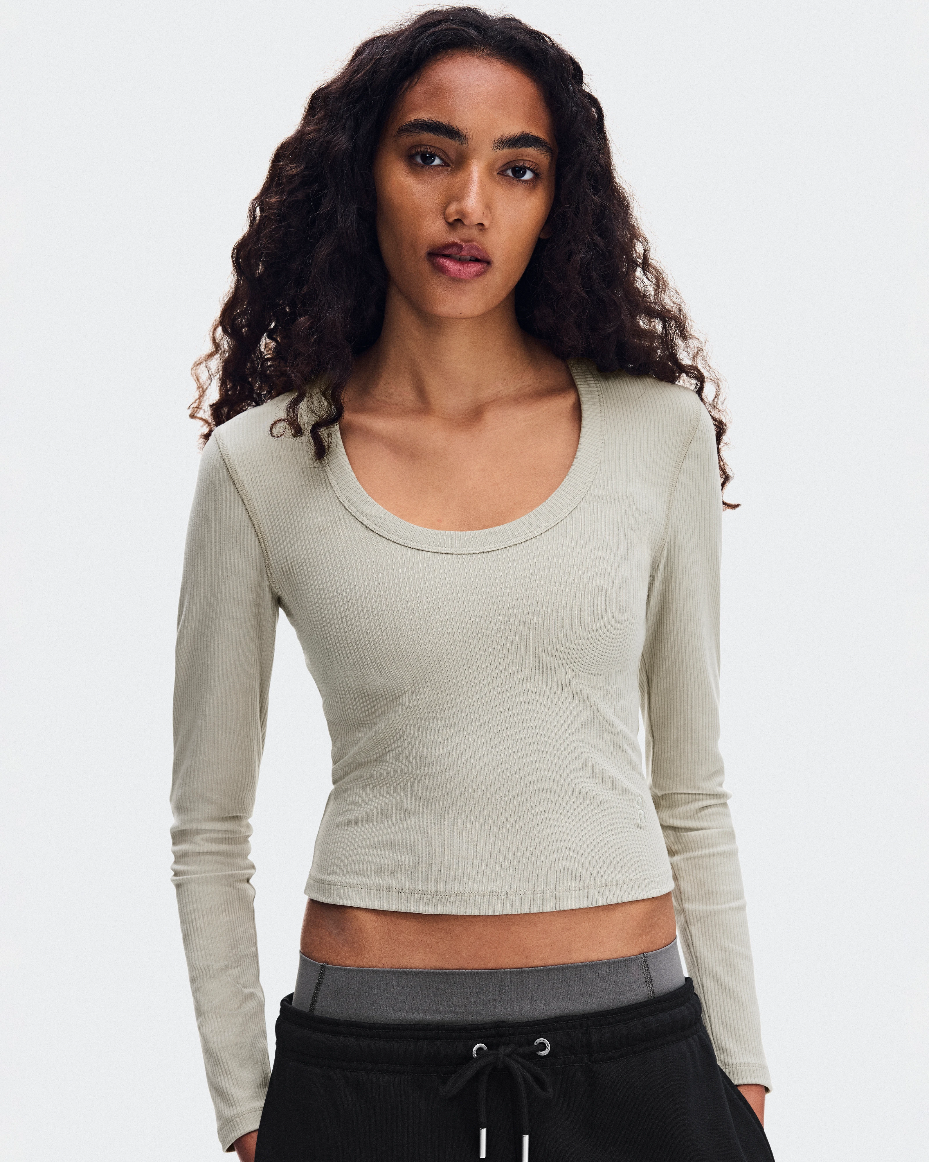 On All-Day Ribbed Long-T Brume Donna Maglie e magliette