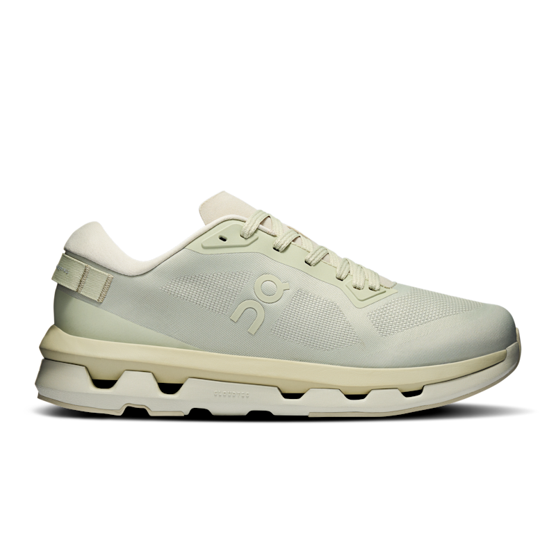 On Women's Cloudzone Lifestyle Shoe in Chalk/Pelican, Size: 9, Recycled Polyester