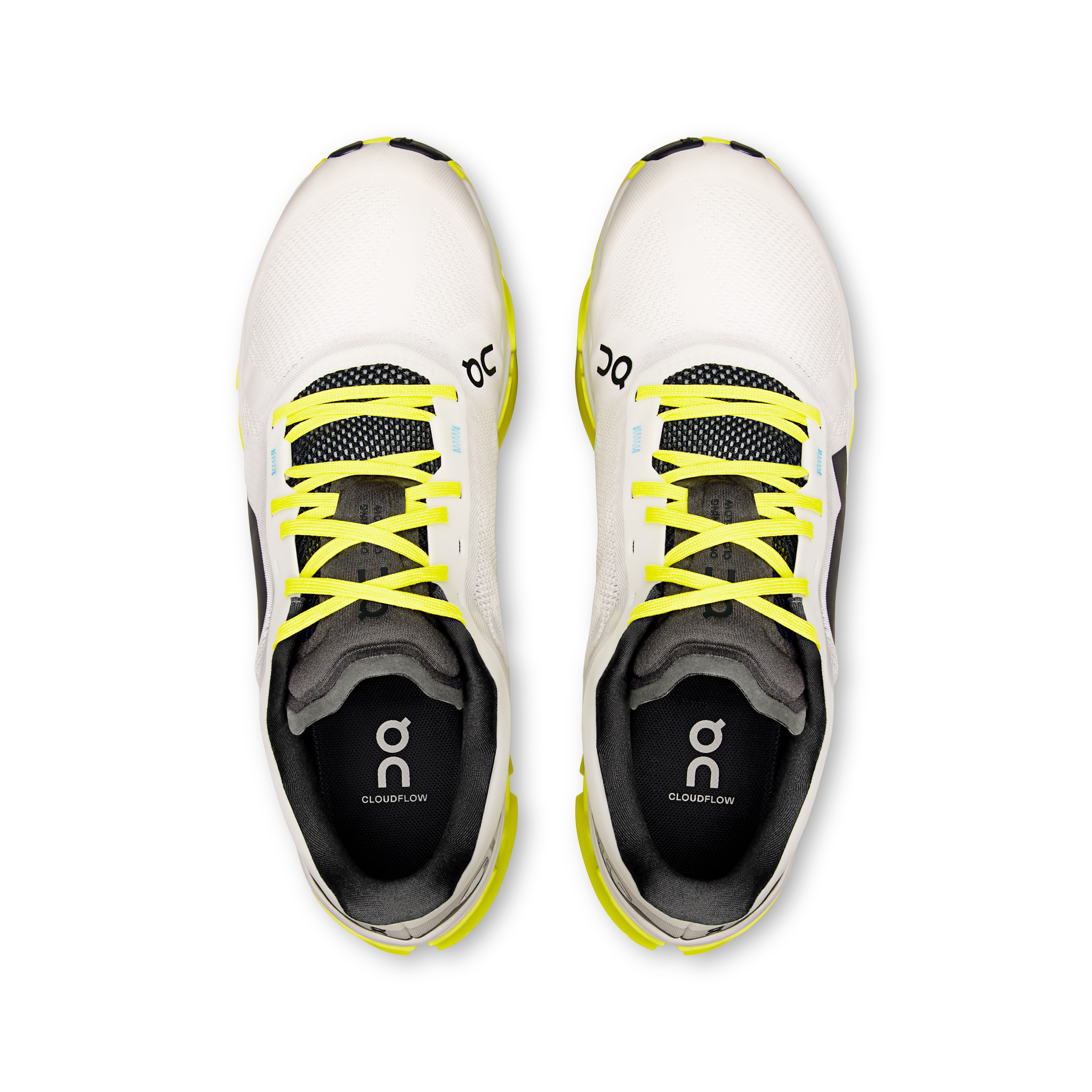 On Cloudflow 5 White & Lime Men Road running Shoes