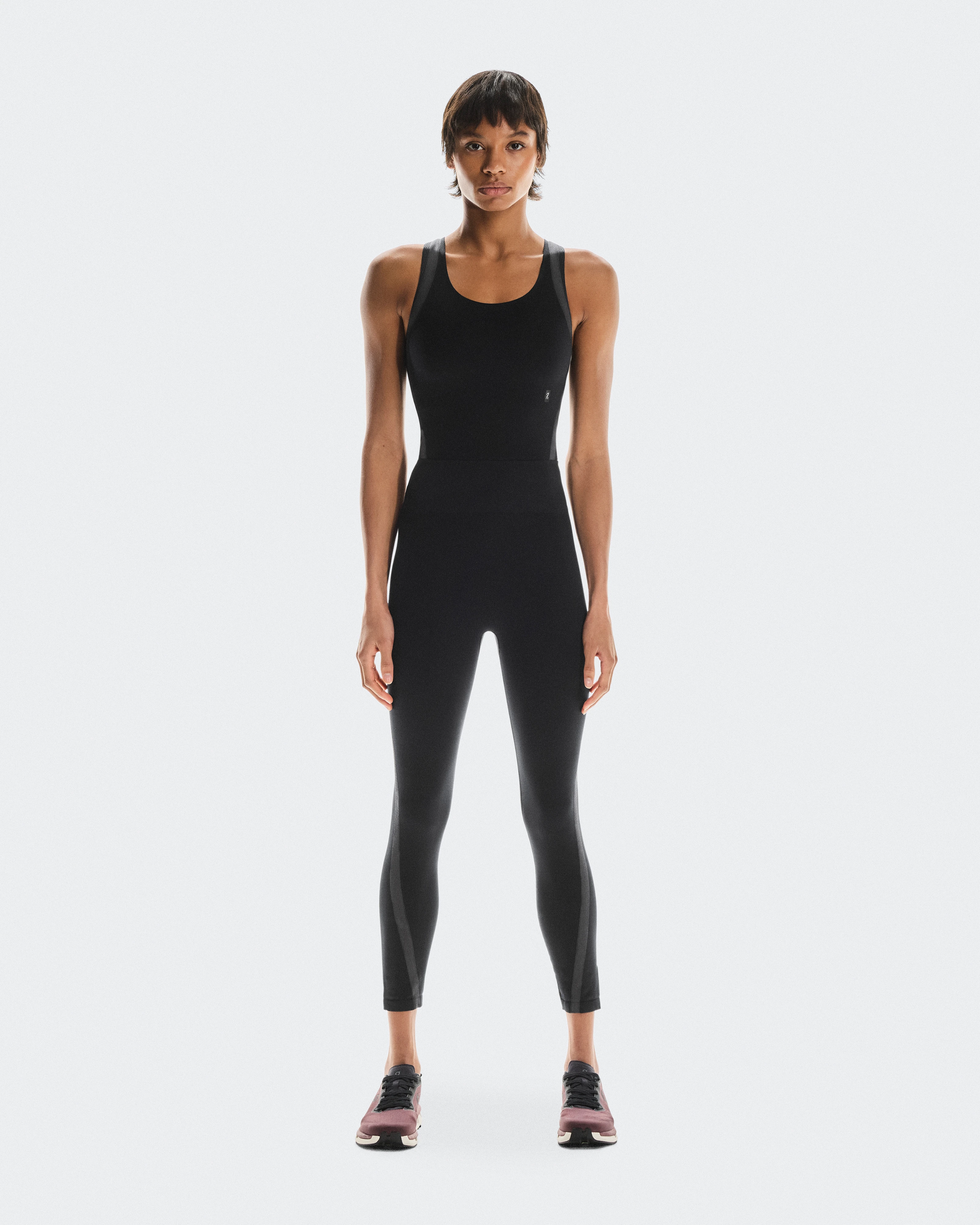 On Studio Knit Bodysuit 7/8 Black & Eclipse Women Bodysuits