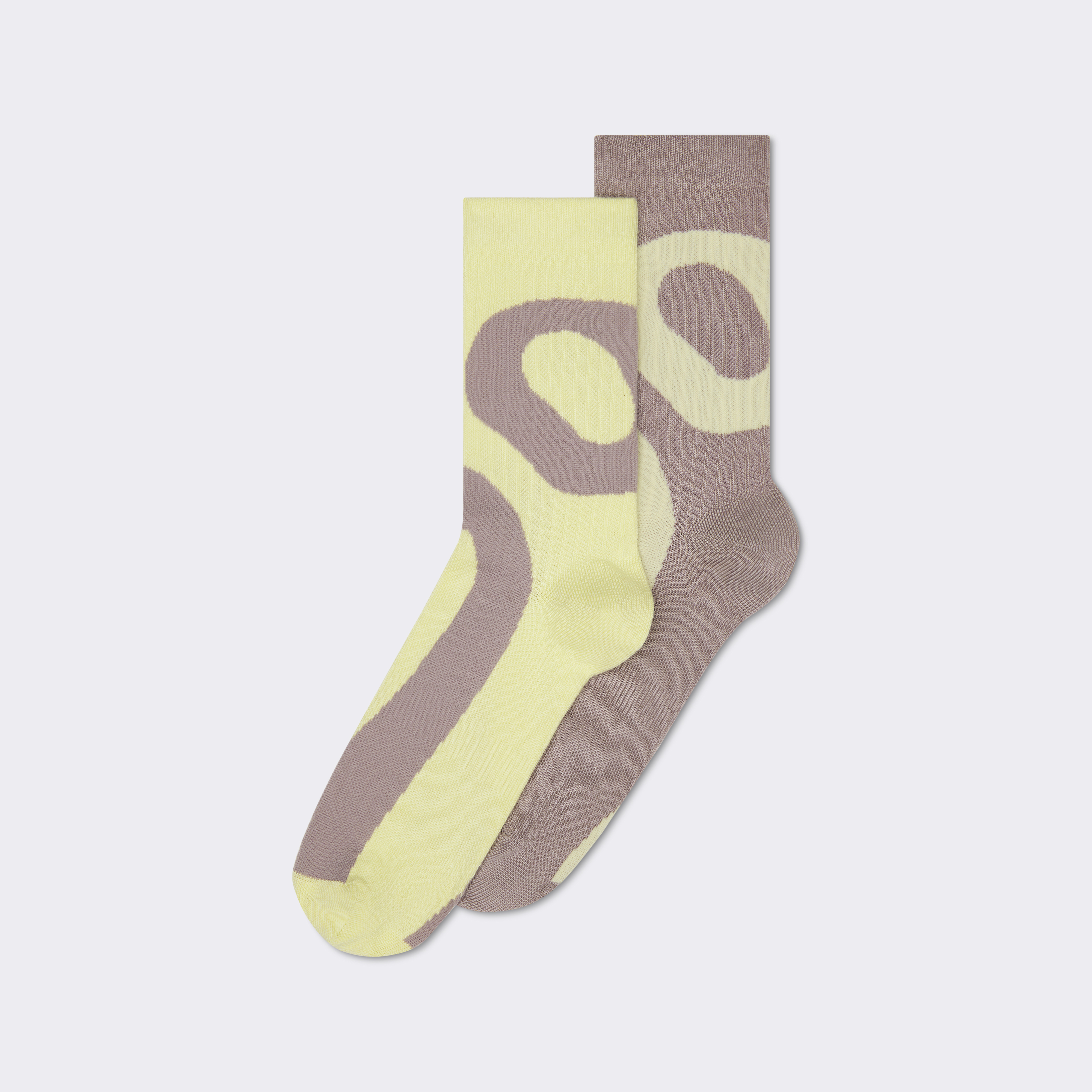 Liquid Logo Sock High 2P in Zinc/Linen