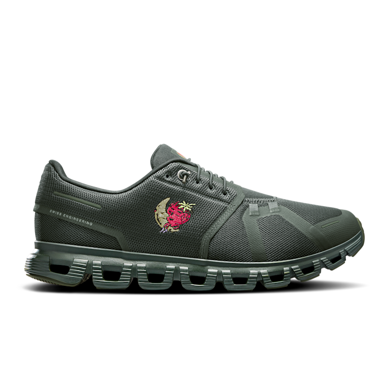 On Men's Cloud 6 SHF Shoe in Fir/Fir, Size: 9.5, Recycled Polyester