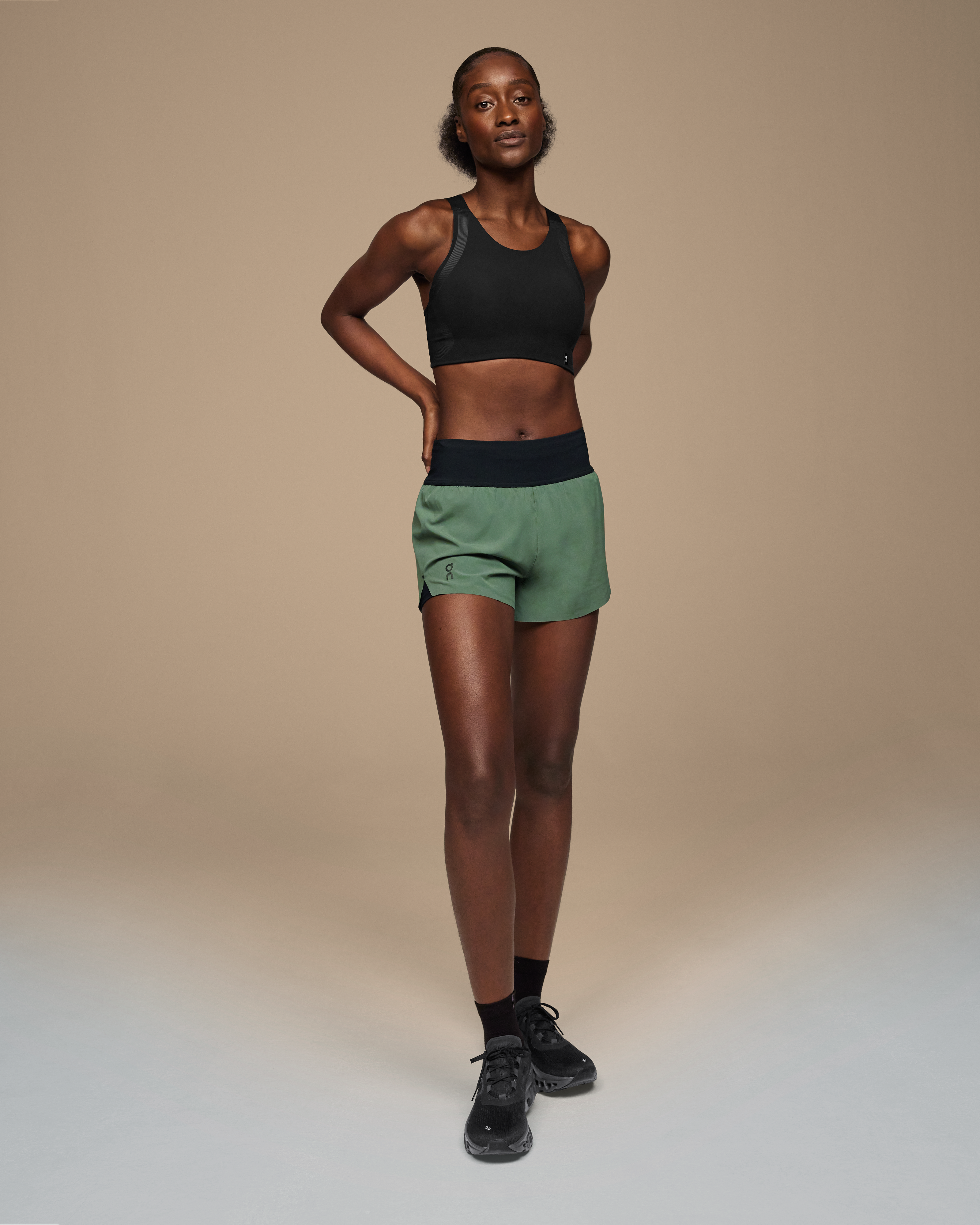 Buy Run Dry Women's Running Shorts - Khaki Print Online