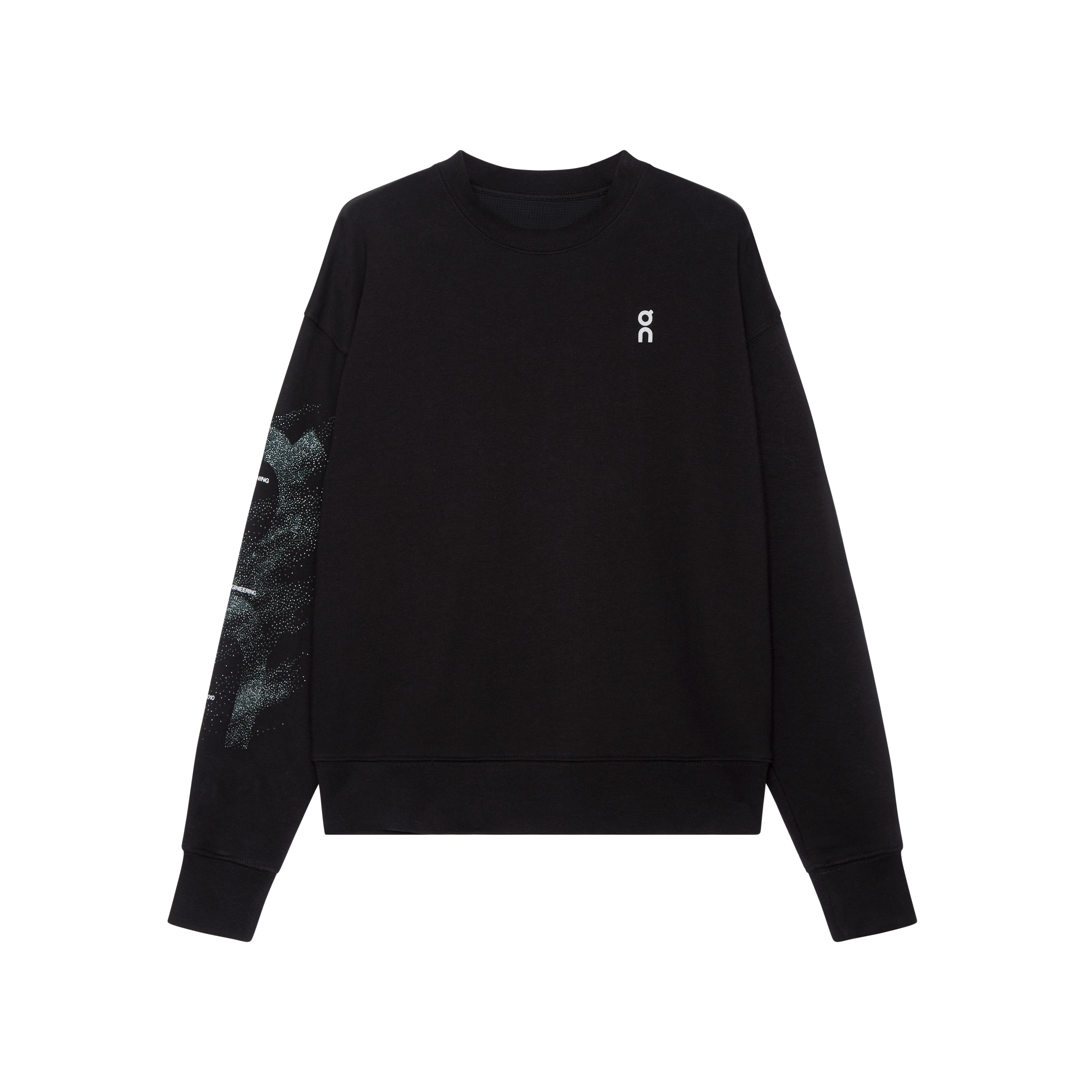 Club Crew Graphic Sweater in Black/Olive
