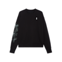 Club Crew Graphic Sweater in Black/Olive