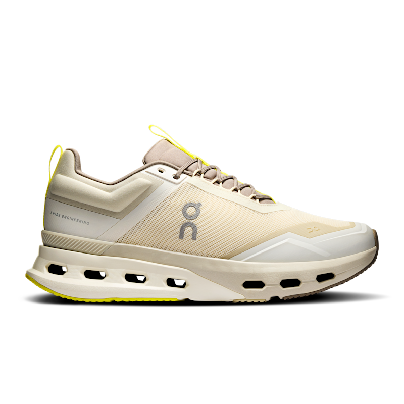 On Men's Cloudnova X Sneaker in Ghost/Cinder, Size: 12, Recycled Polyester