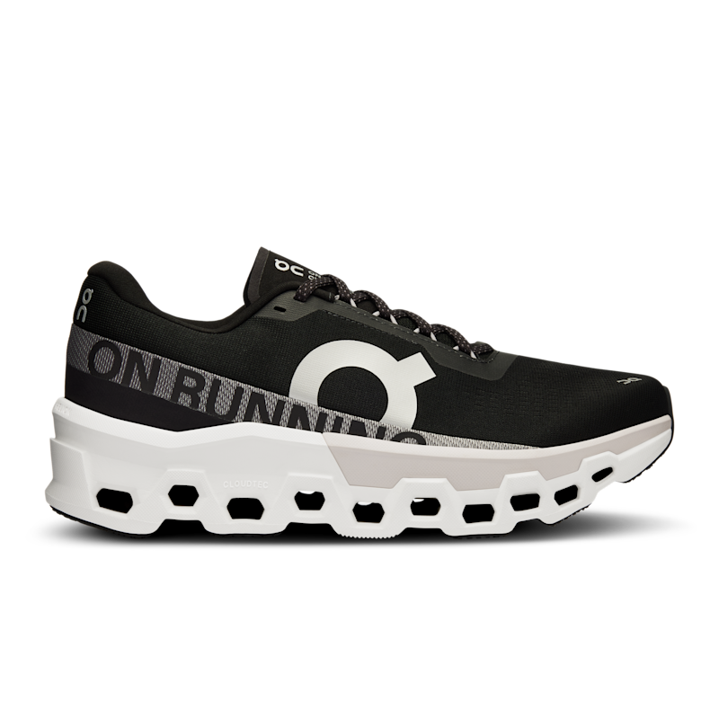 On Men's Cloudmonster 2 Road Running Shoe in Black/Frost, Size: 42, Recycled Polyester ️