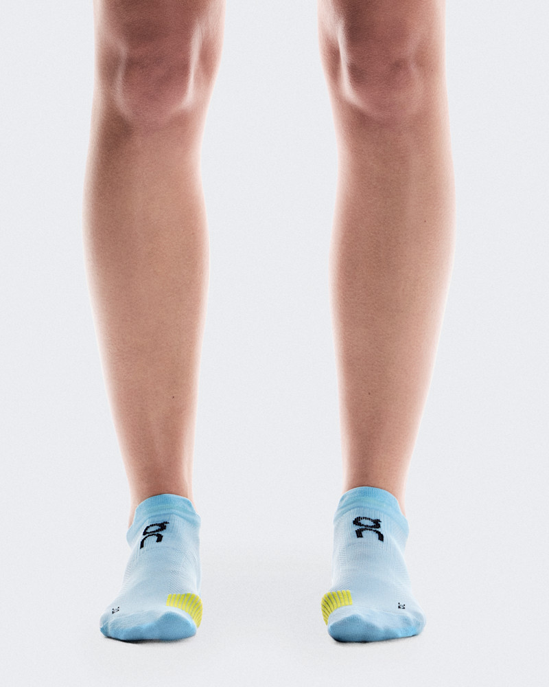 On Performance Run Sock Low in Wash/Lime, Size: M 12 -14, Polyamide Polyester