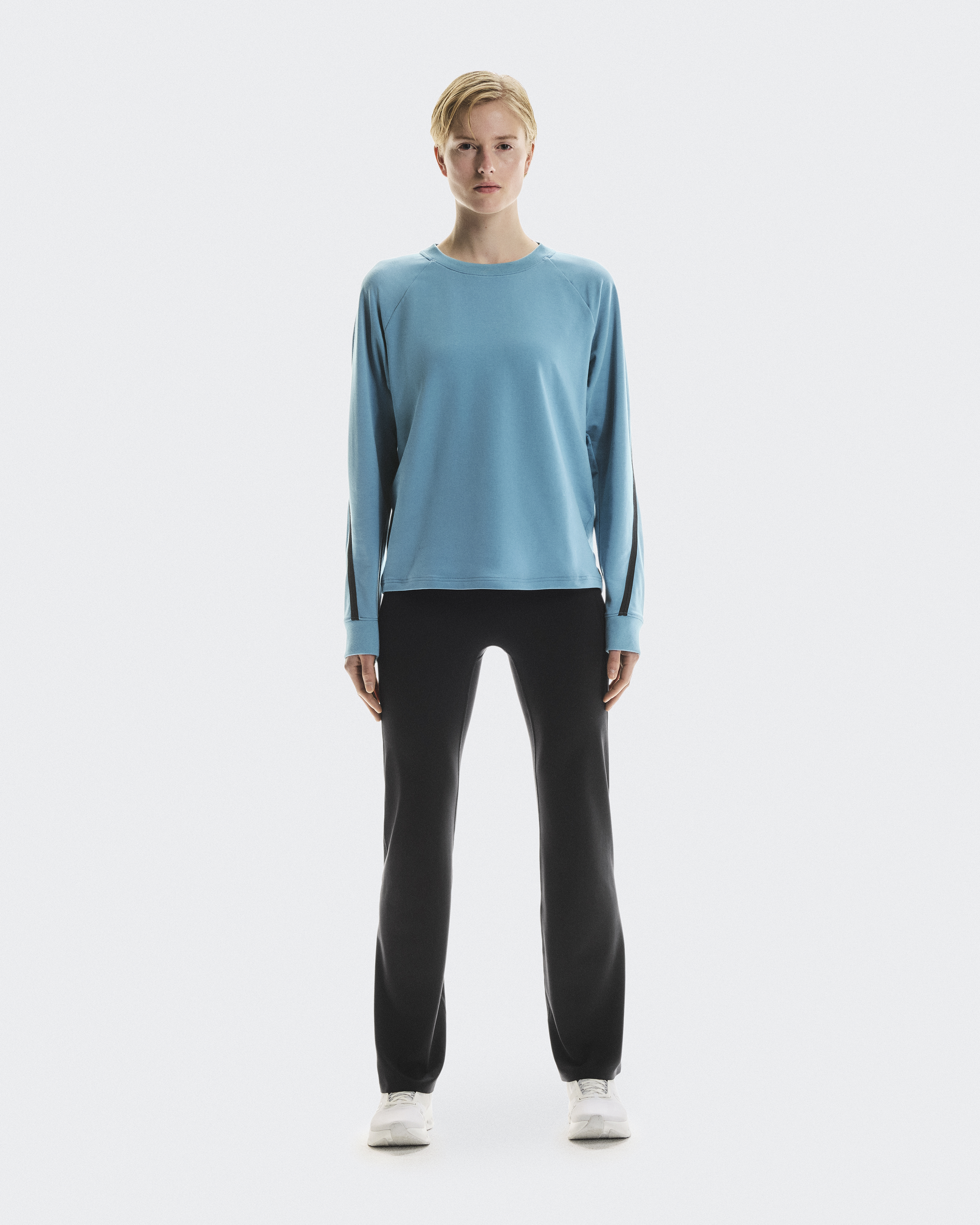 On Women's Studio Crew Sweater in Niagara, Size: Medium, Polyester/Mesh