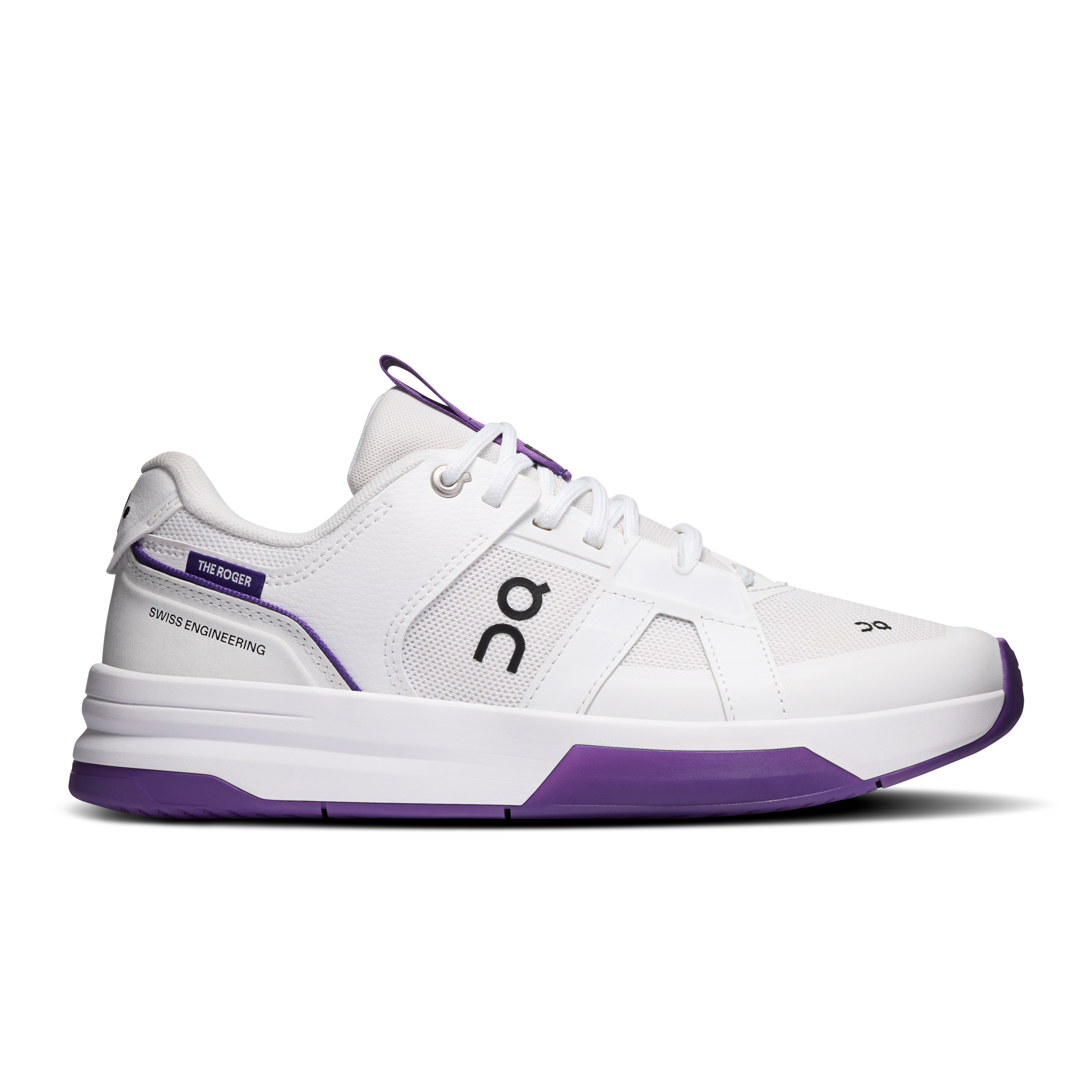 On THE ROGER Clubhouse Pro 2 White & Amethyst Women Tennis Shoes
