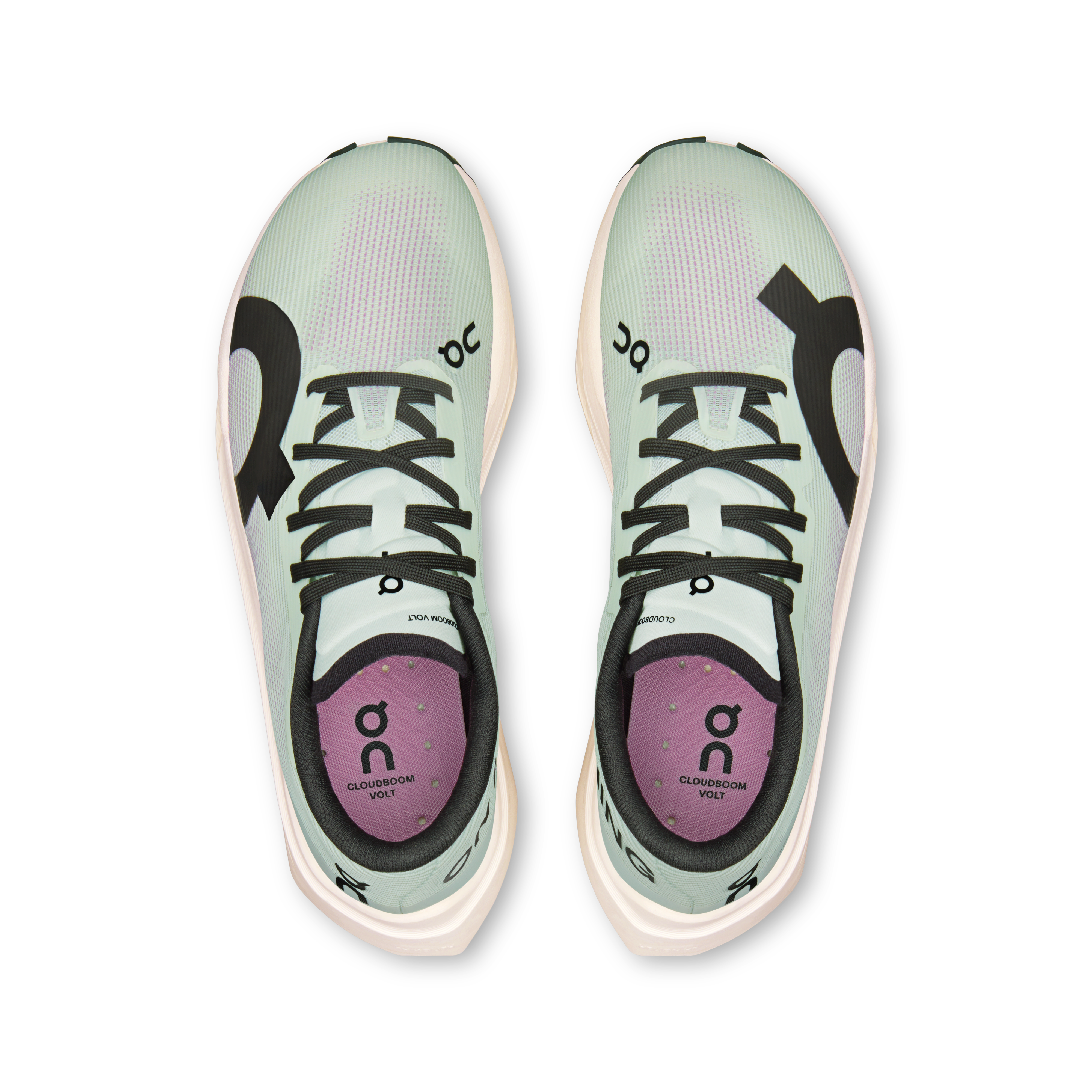 On Cloudboom Volt Iceberg & Sakura Feminino – Corrida de rua, dia da corrida, velocidade, hiperespuma Helion™ HF Tênis