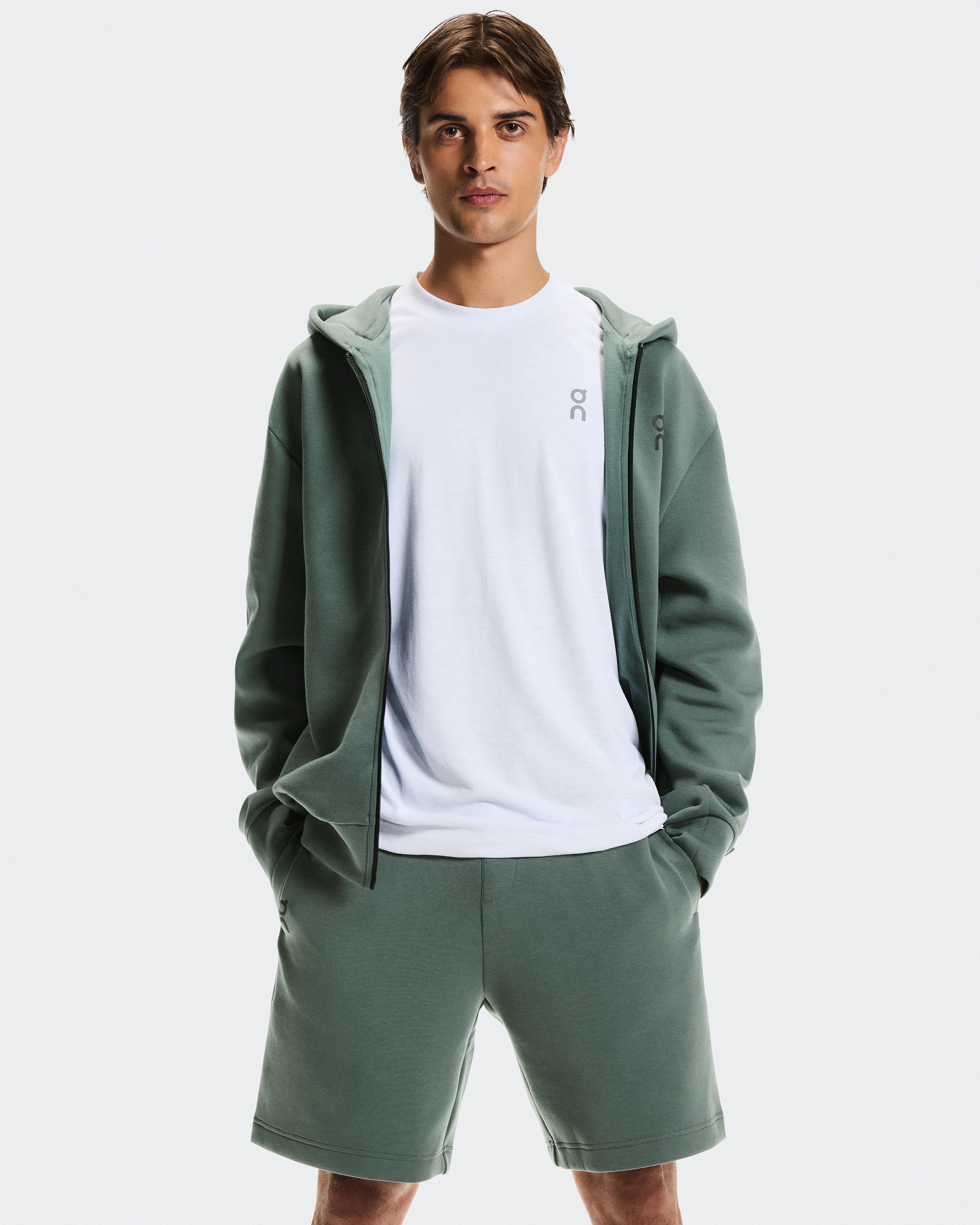 On Focus Tech Shorts Olive Men Shorts