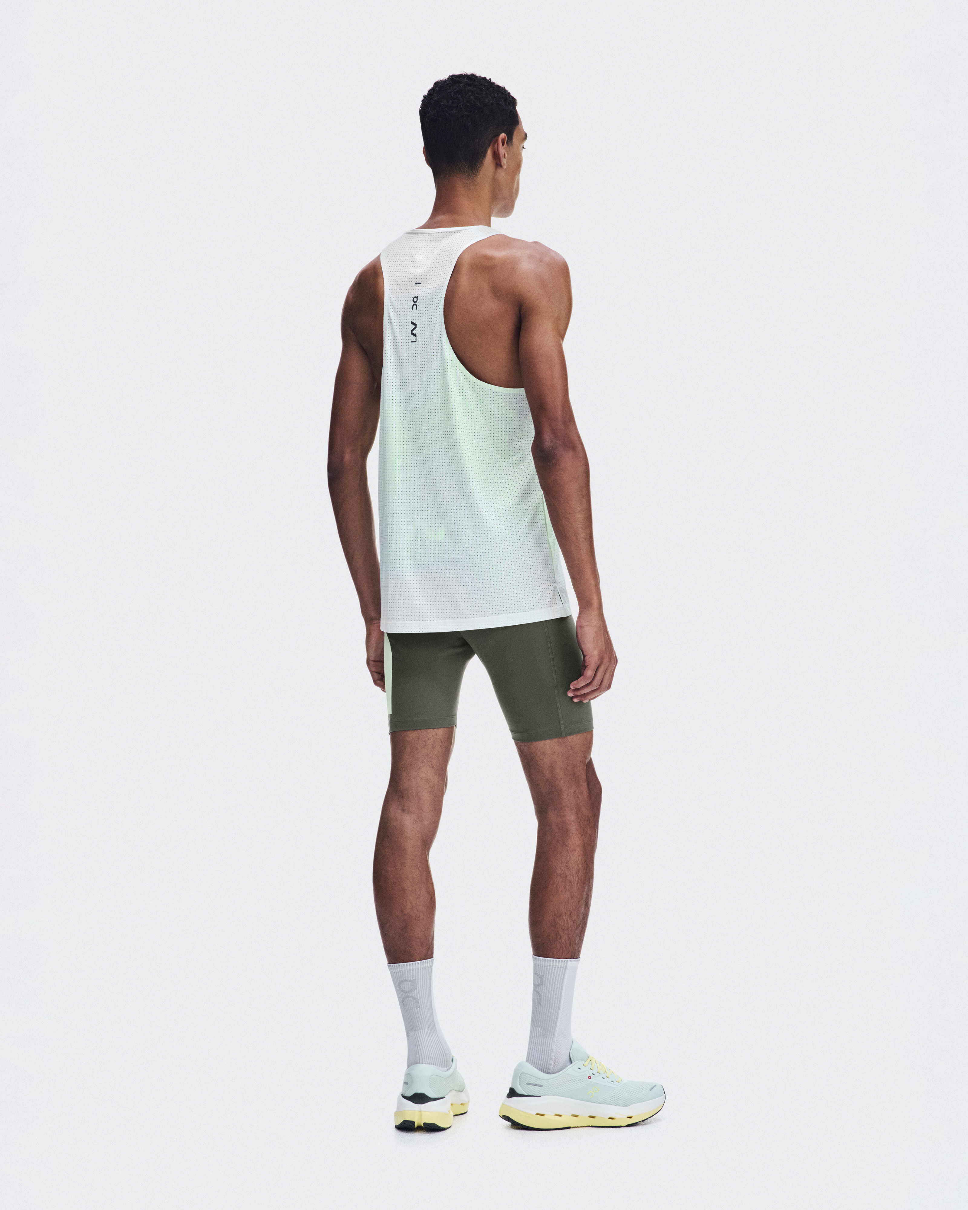 Men's Race Singlet LN1 | White & Green | On South Korea