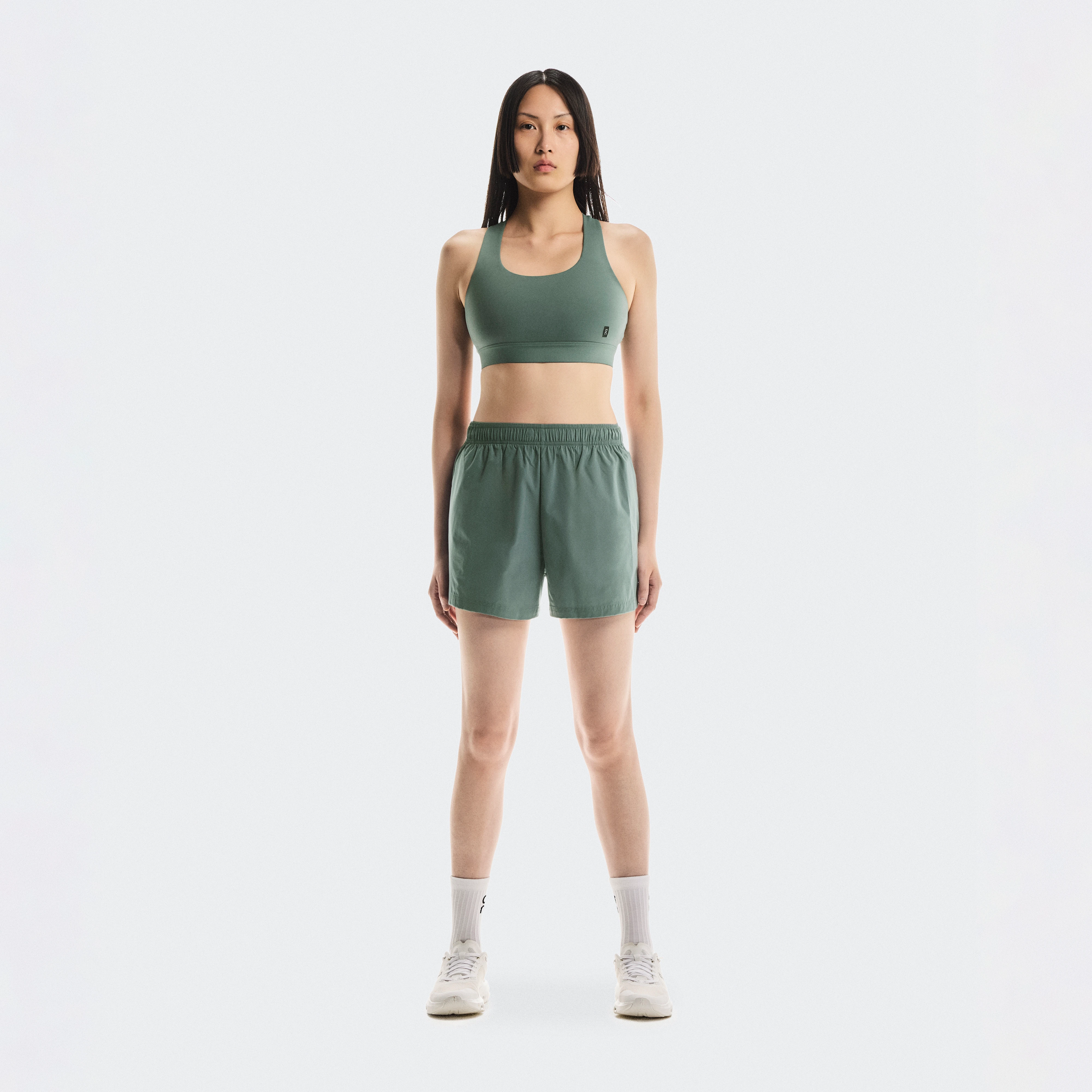 On 3" Core Shorts Green Women Women – Running, lightweight, inner brief Shorts