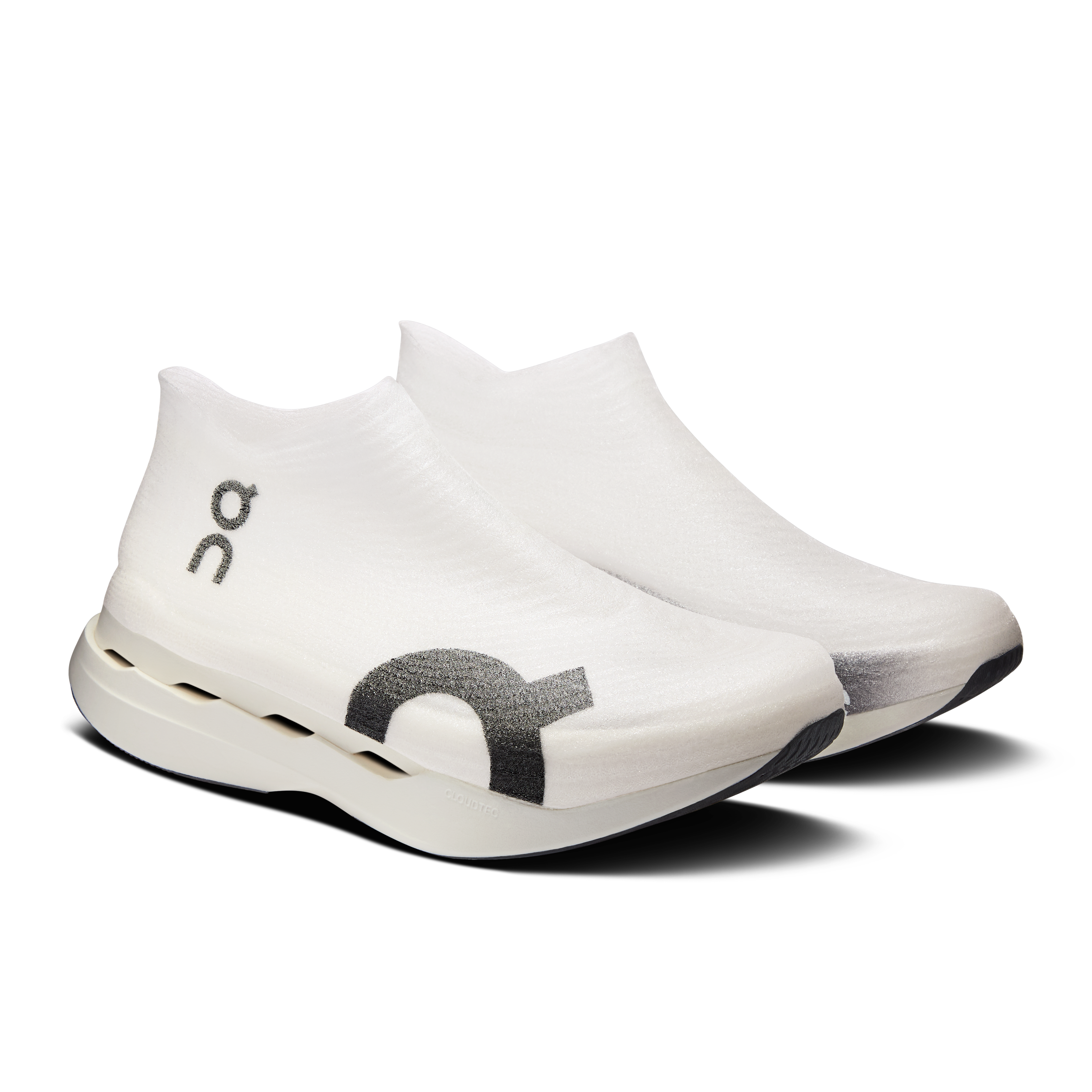 On LightSpray Cloudboom Strike White & Black Unisex Road running Shoes