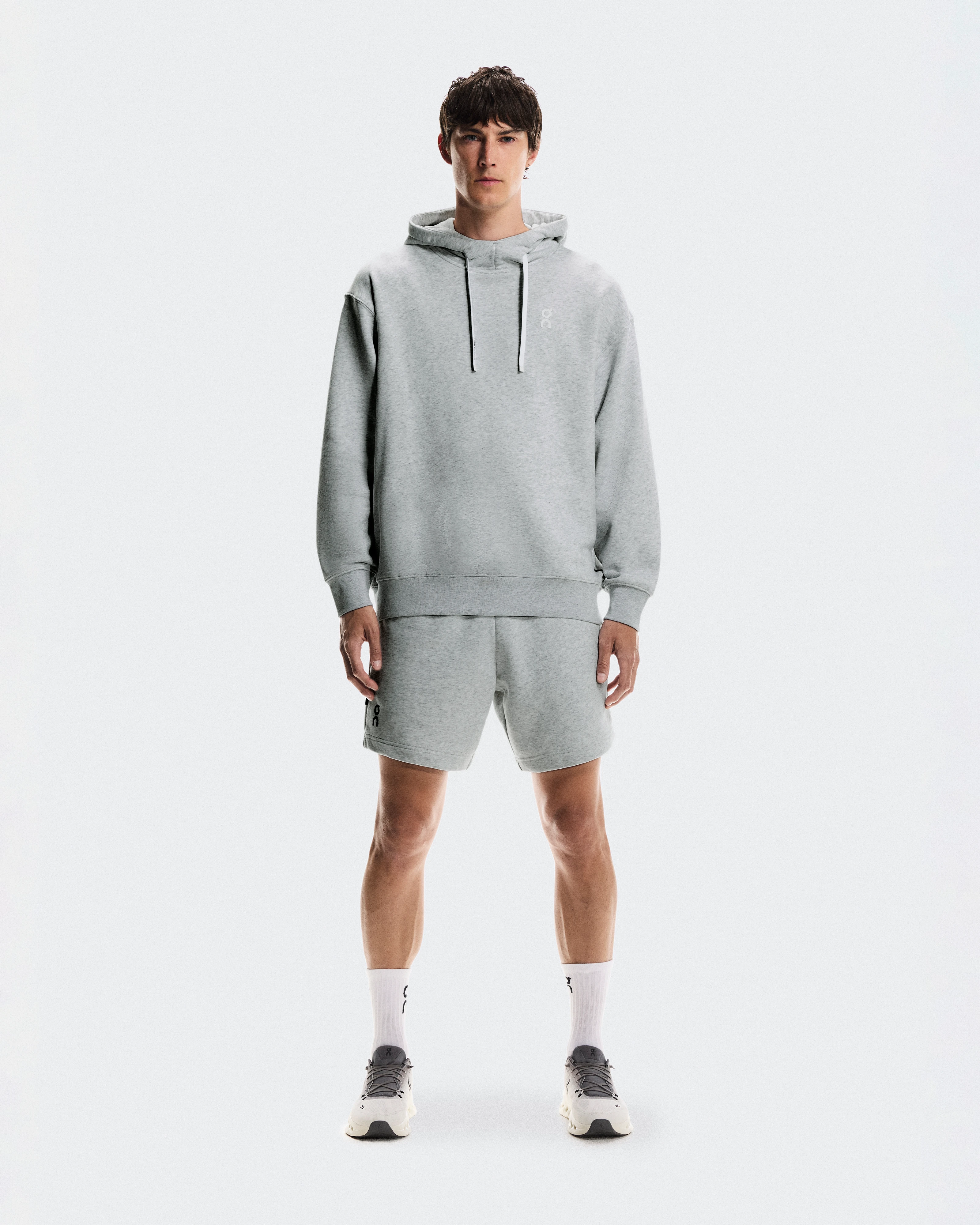 On Club Hoodie Smash Grey Heather Homme Sweats à capuche et sweats