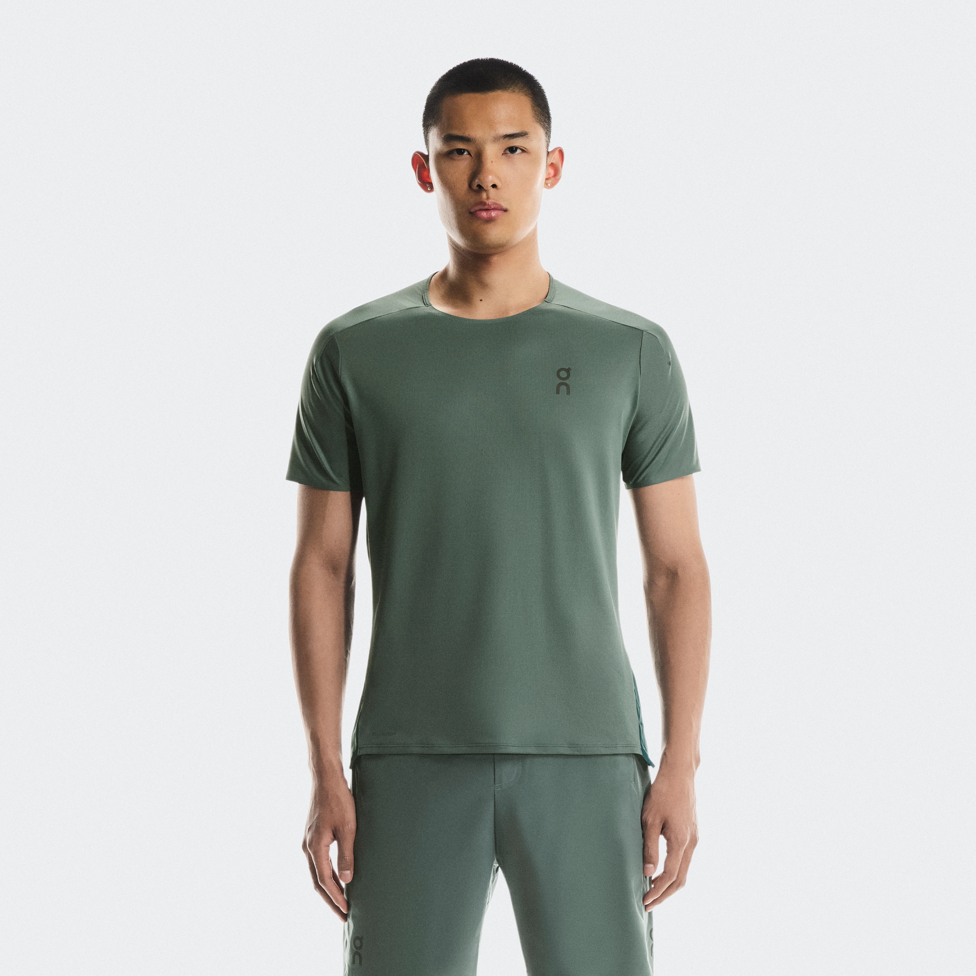 On Performance-T Green Men Men – Long runs, short runs, warm weather Tops and t-shirts