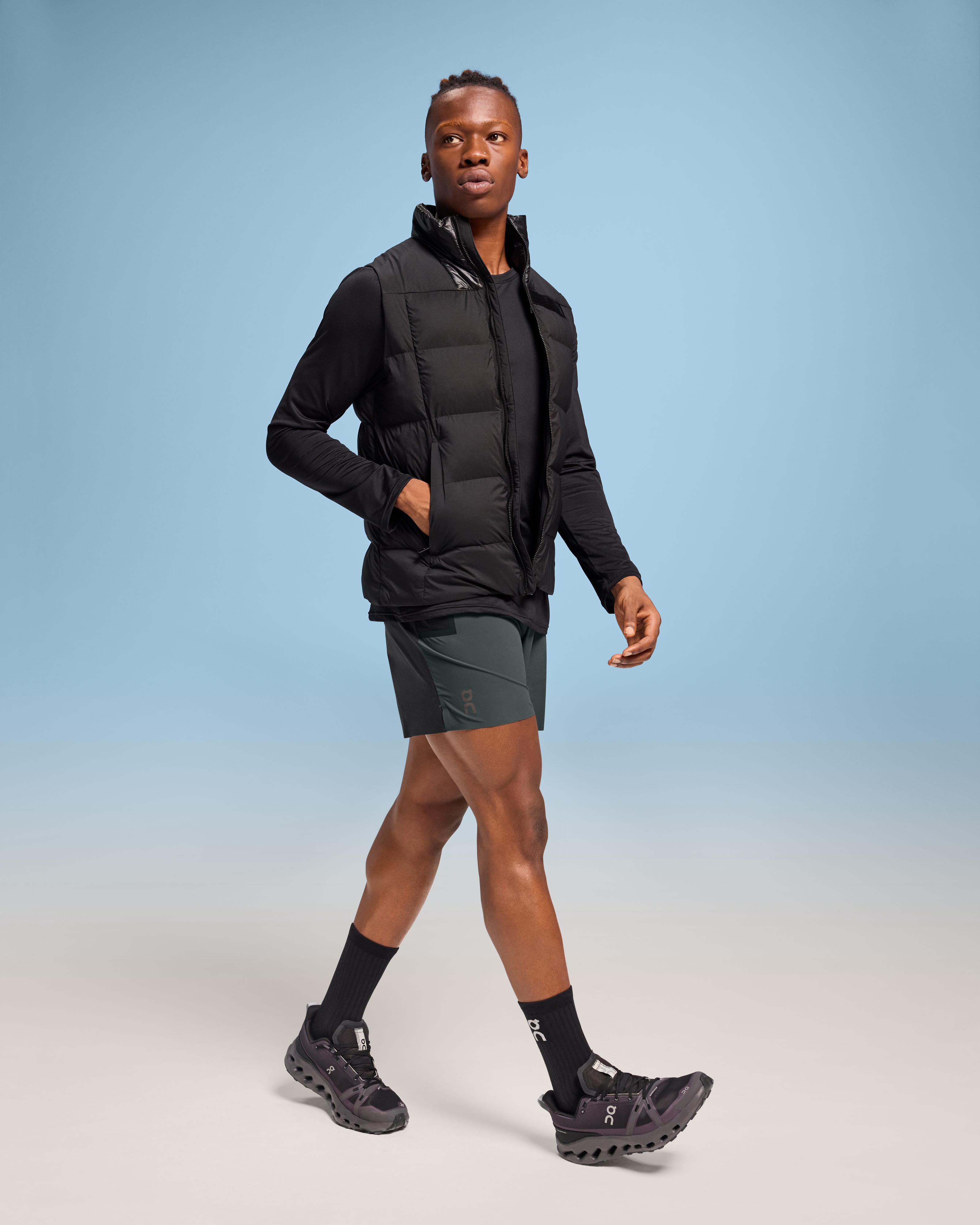 On Ultra Shorts Lead & Black Men Shorts