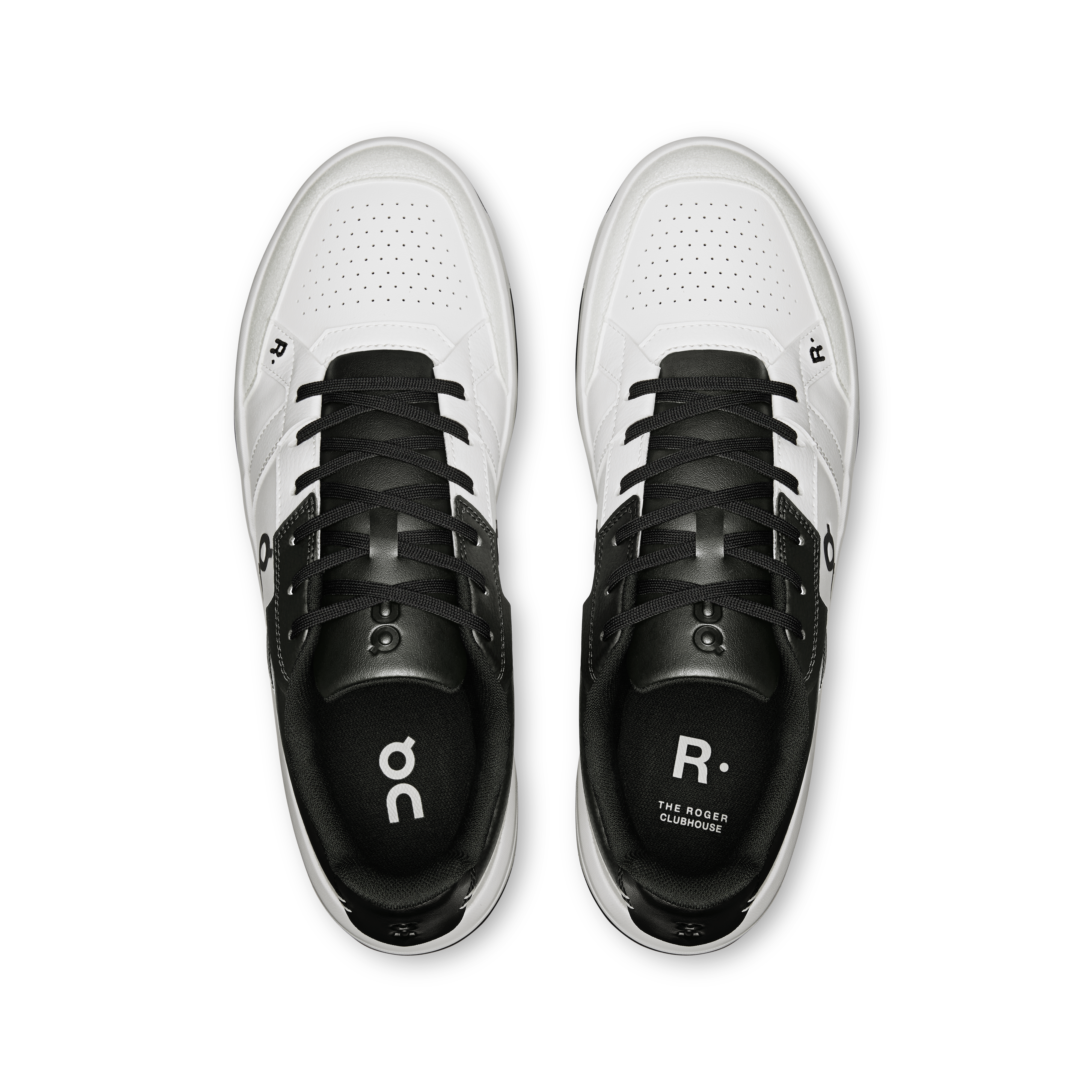 On THE ROGER Clubhouse White & Black Men Tennis Shoes