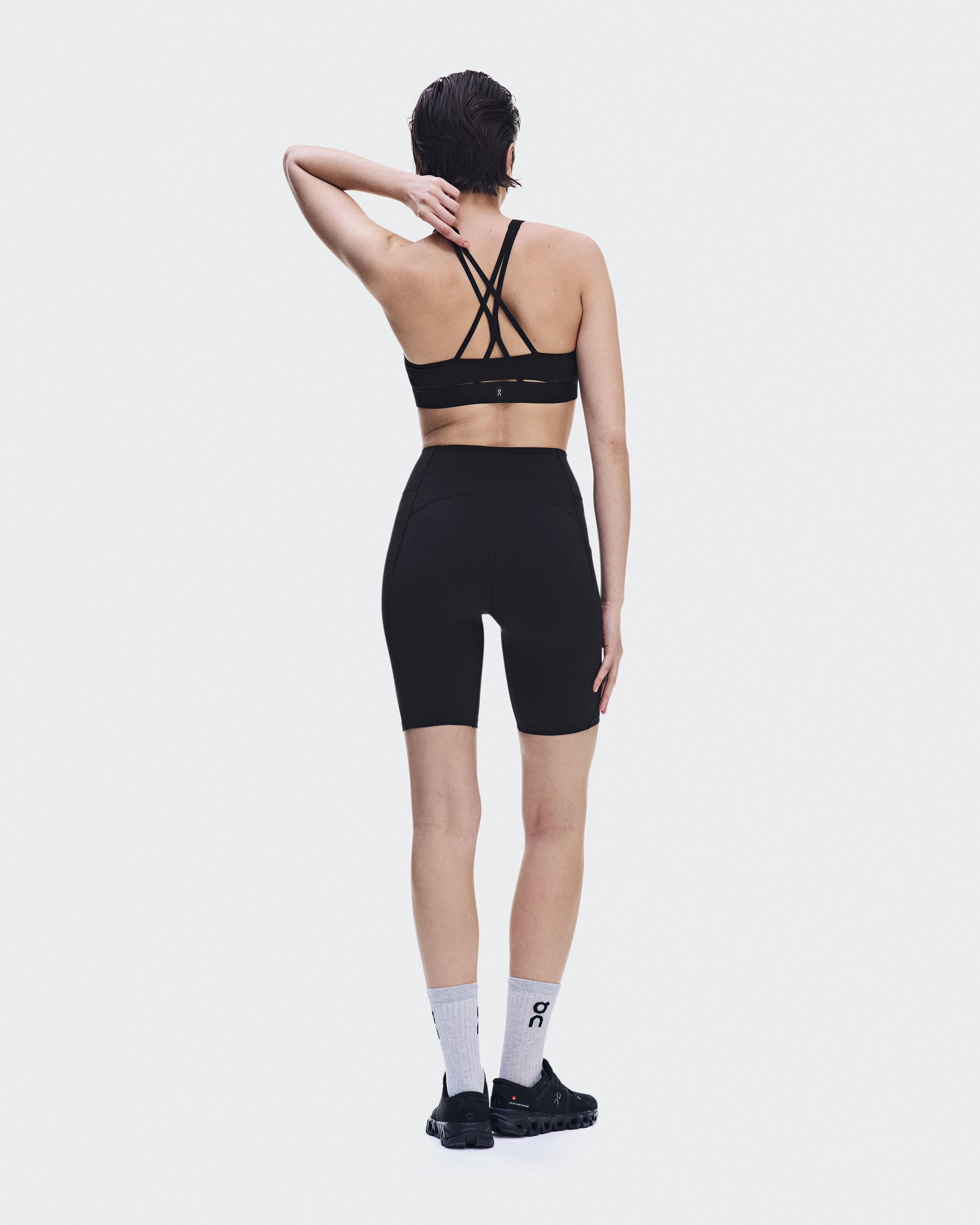 CINTULA LOGO SHORT LEGGINGS 黒 レギンス Eco Aline Logo Tape Leggings レッグウェア レギンス/スパッツ