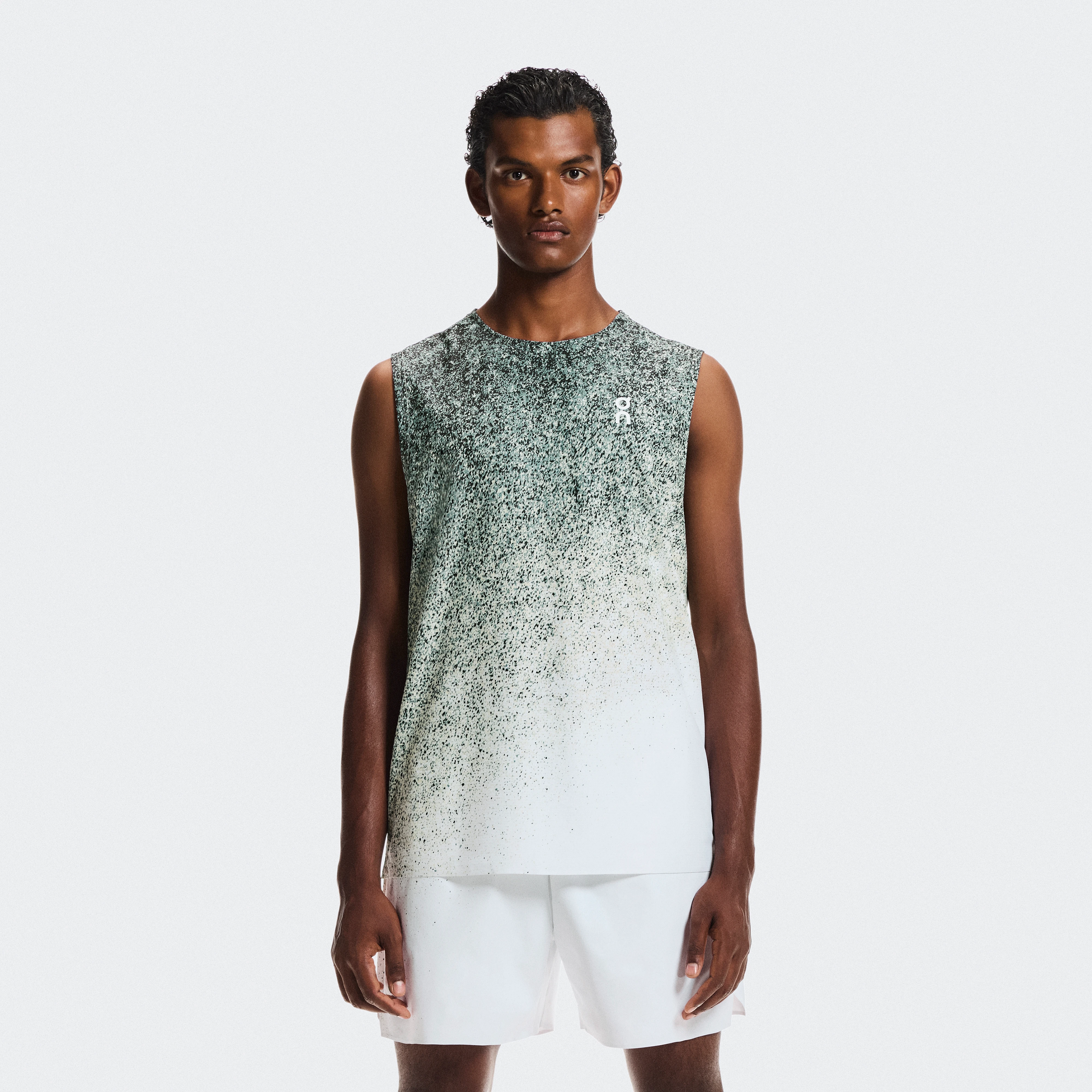 On Court Tank Fade Beige Bianco Uomo Uomo – Tennis Maglie e magliette