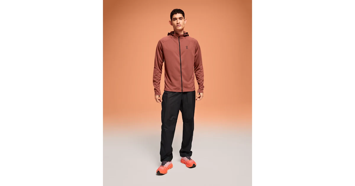 Men's Climate Zip Hoodie | Orange | On United States Men's Climate Zip Hoodie | Orange | On United States