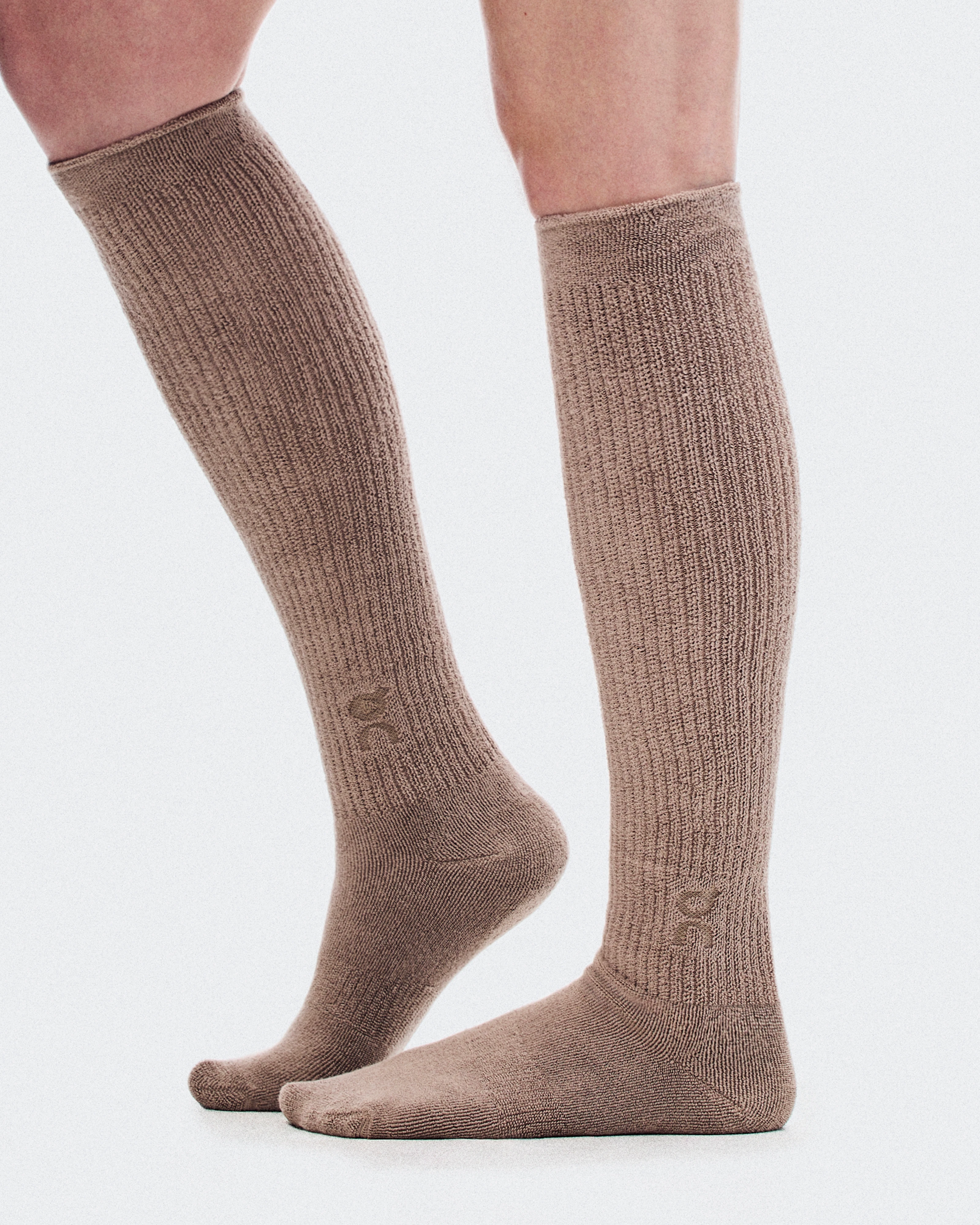 On Terry Sock Knee High Clay Unissex Meias