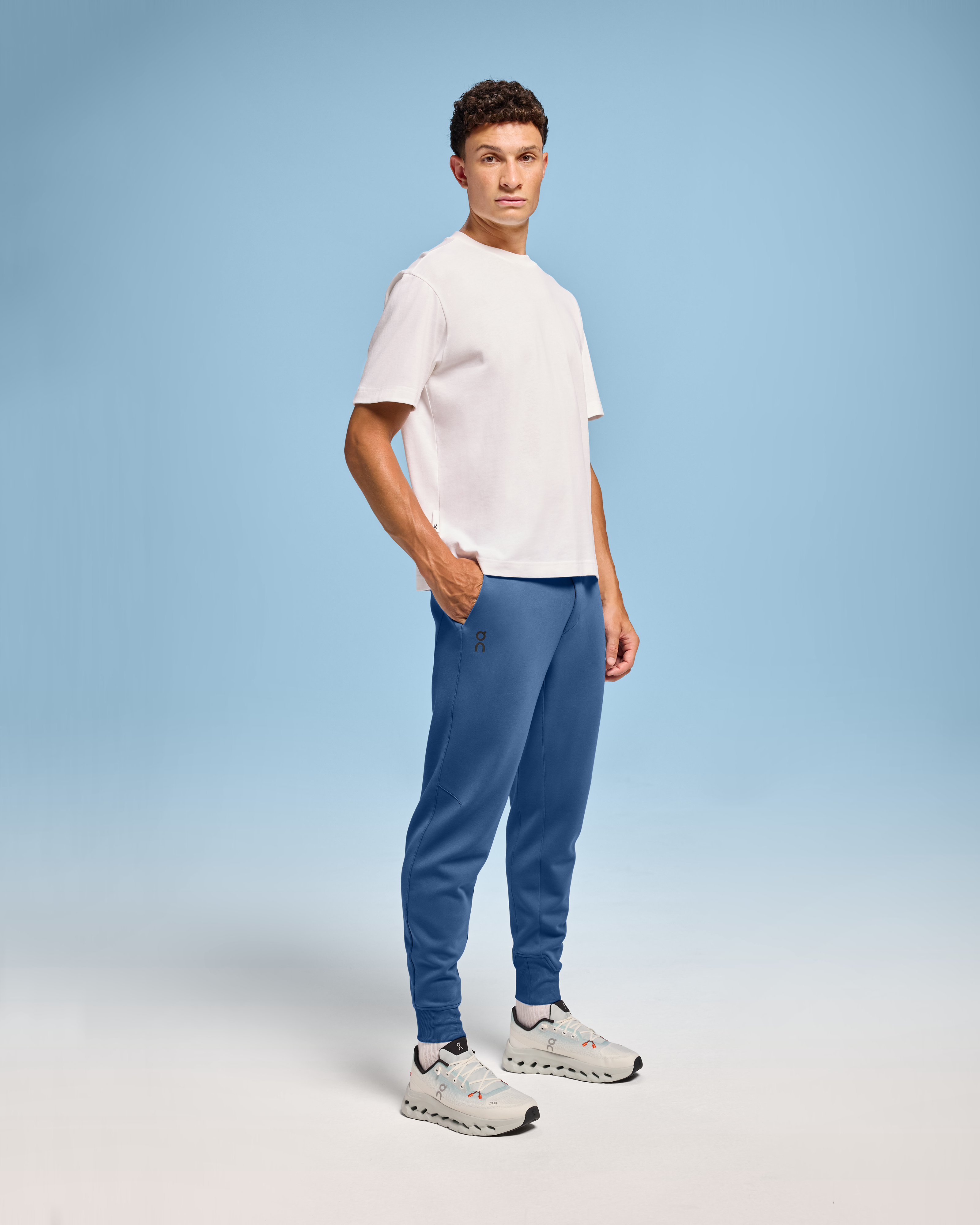 Pastel Blue Sweat Pant Joggers, Trousers