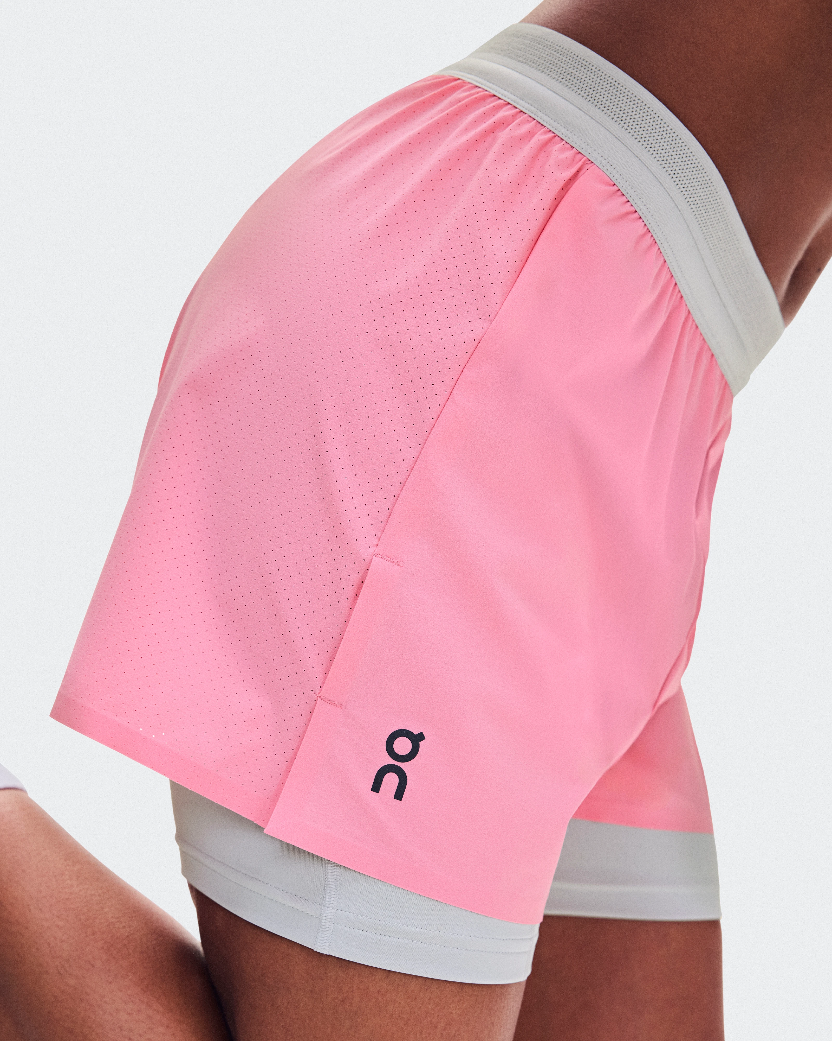 On 3" Performance 2/1 Shorts Magnolia & Glacier Donna Pantaloncini