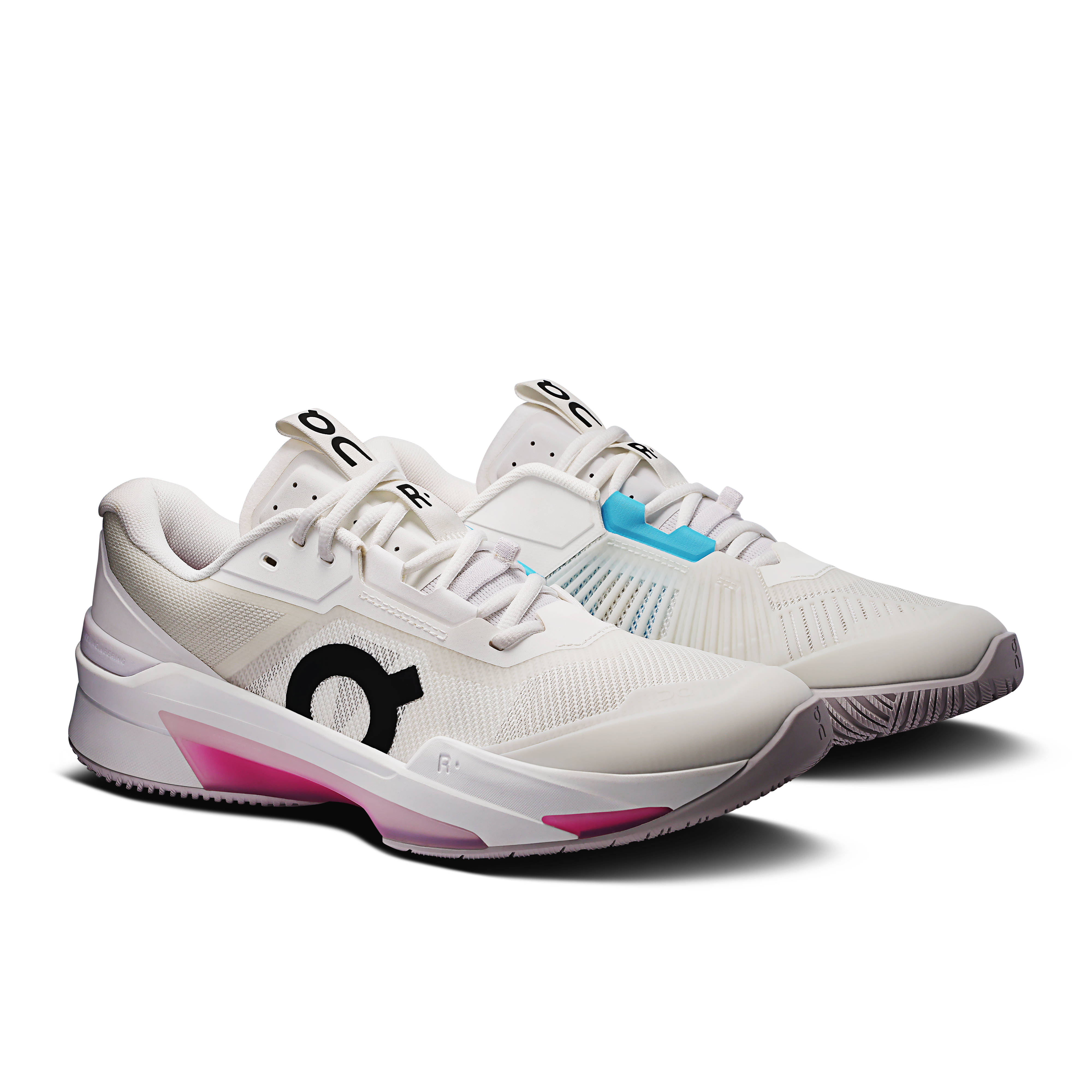 On THE ROGER Pro Fire White & Pink Herren Tennis Schuhe