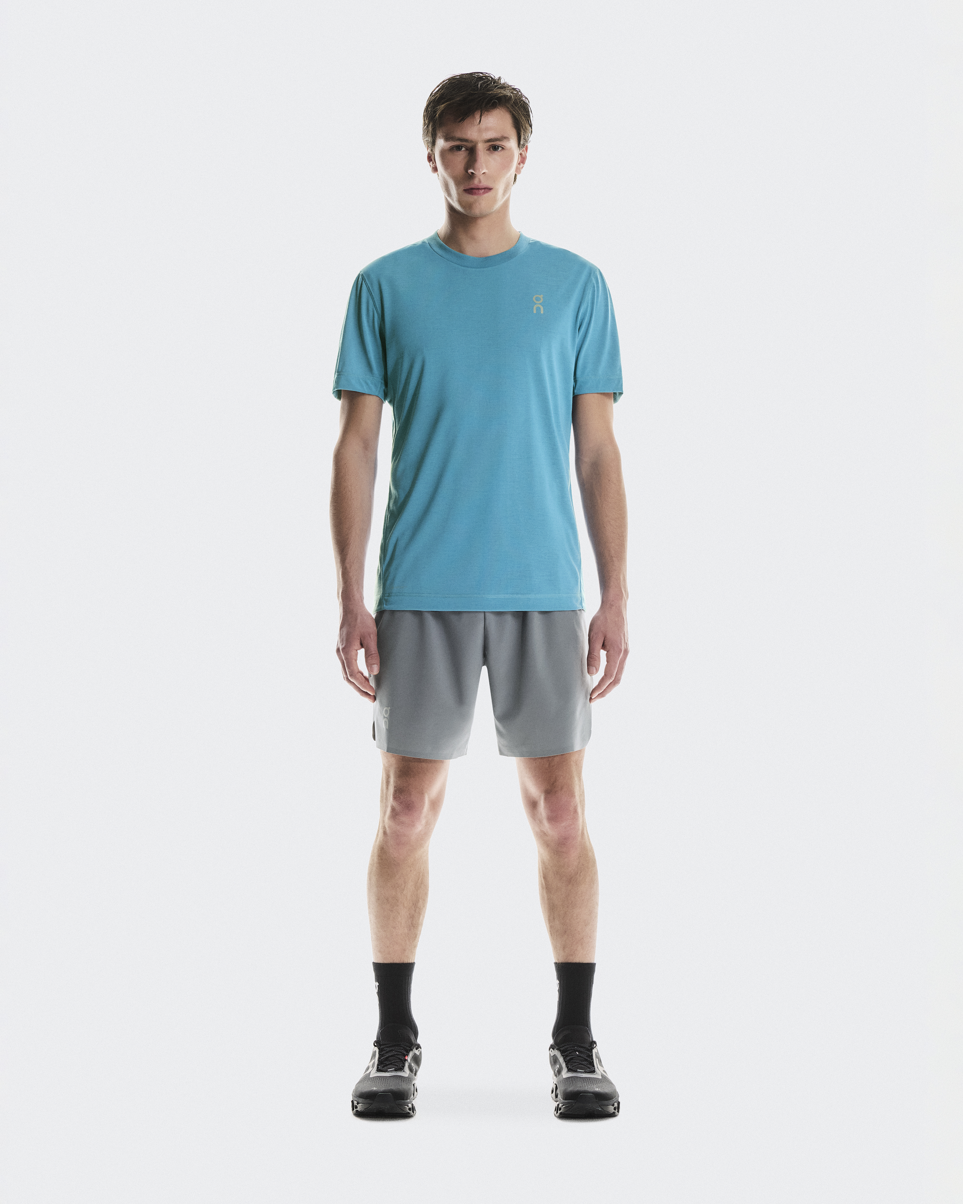 On Men's Train-T Short-Sleeve Shirt in Niagara, Size: XL, Polyester
