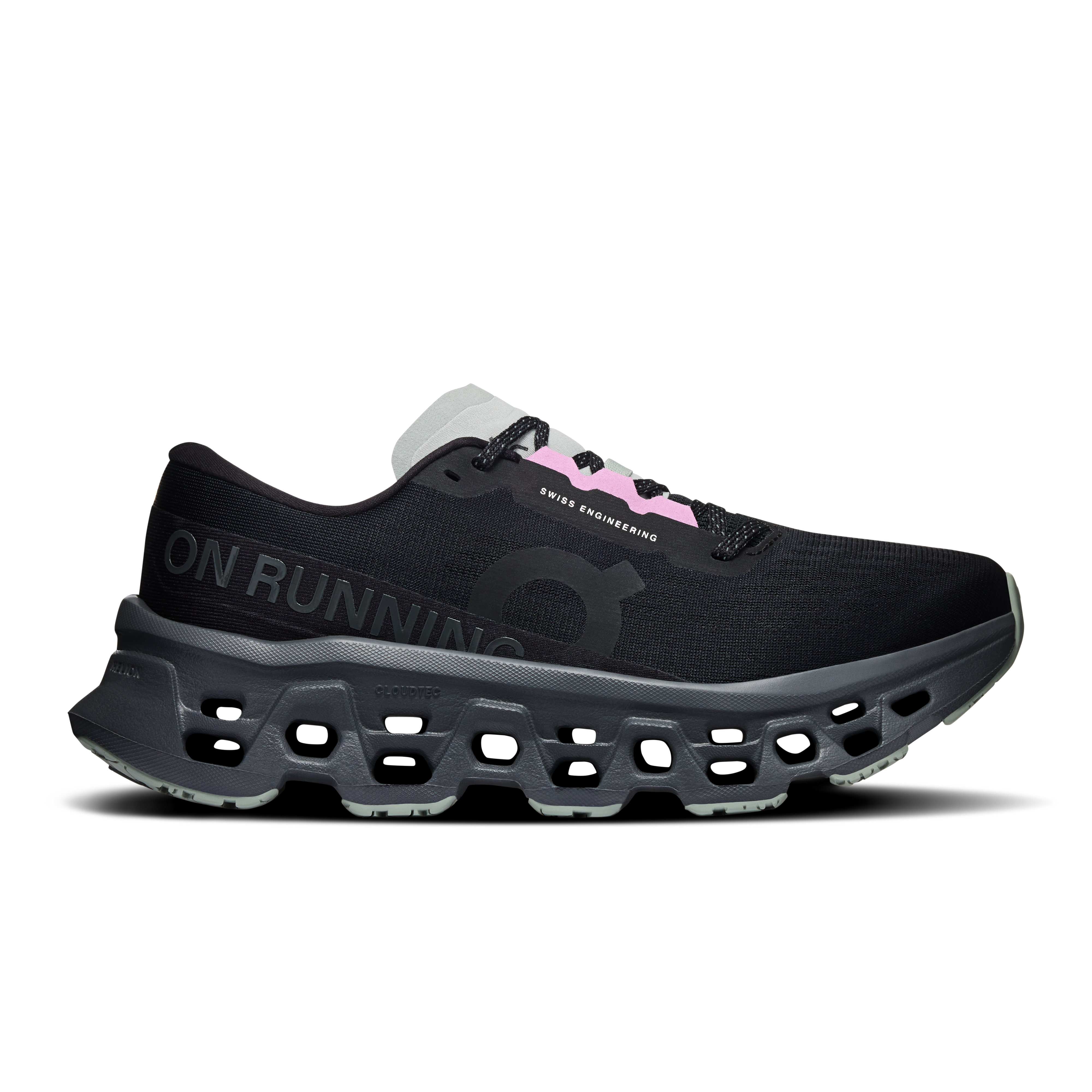 On Cloudmonster 3 Black & Eclipse Mujer – Carreras fáciles, carreras largas, carreras de recuperación Calzado