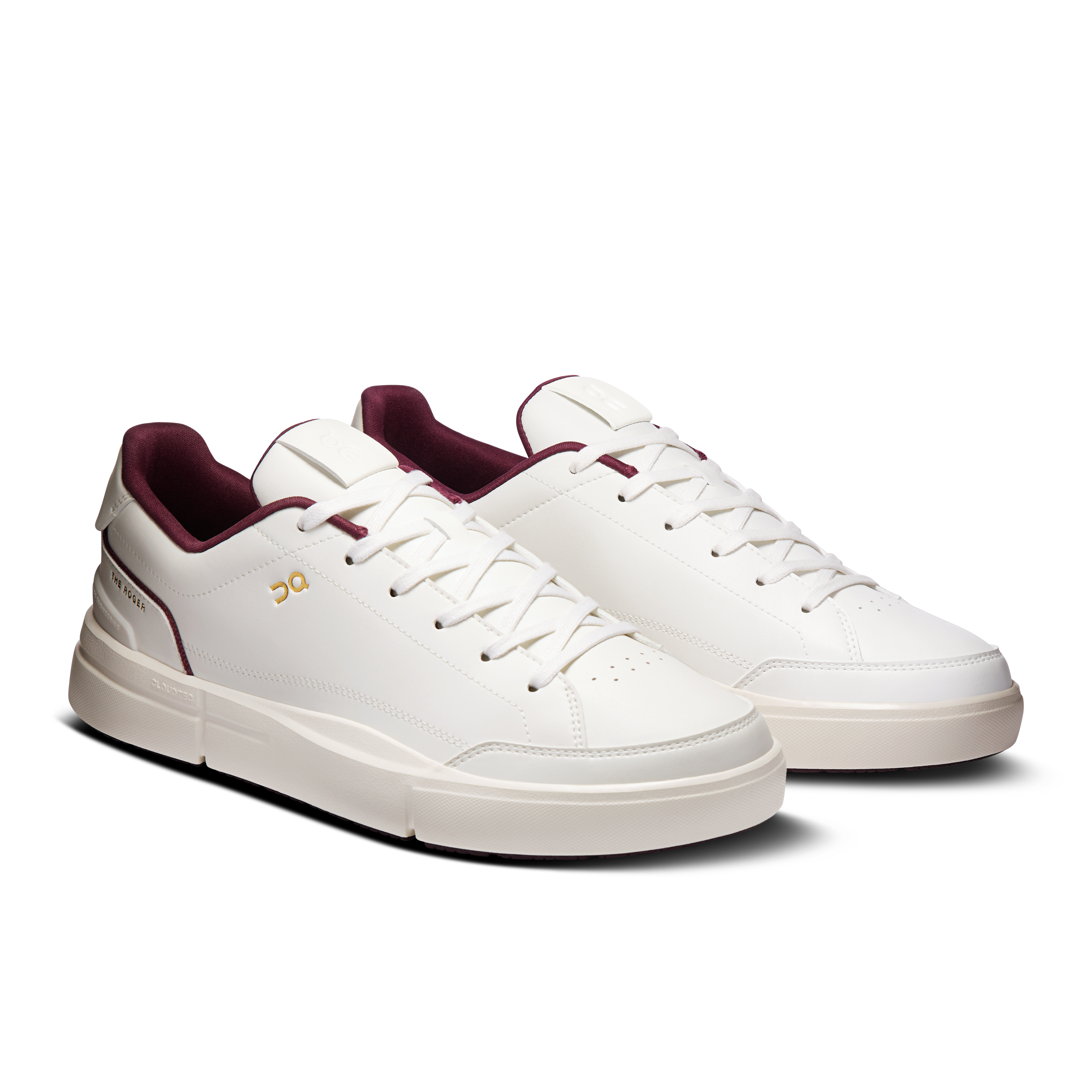 On THE ROGER Centre Court Ivory & Maroon Men Active life Shoes