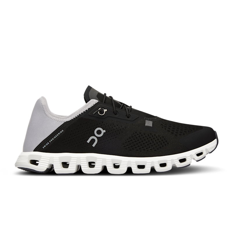 On Women's Cloud 5 Coast Lifestyle Shoe in Black/Shadow, Size: 8, Recycled Polyester ️