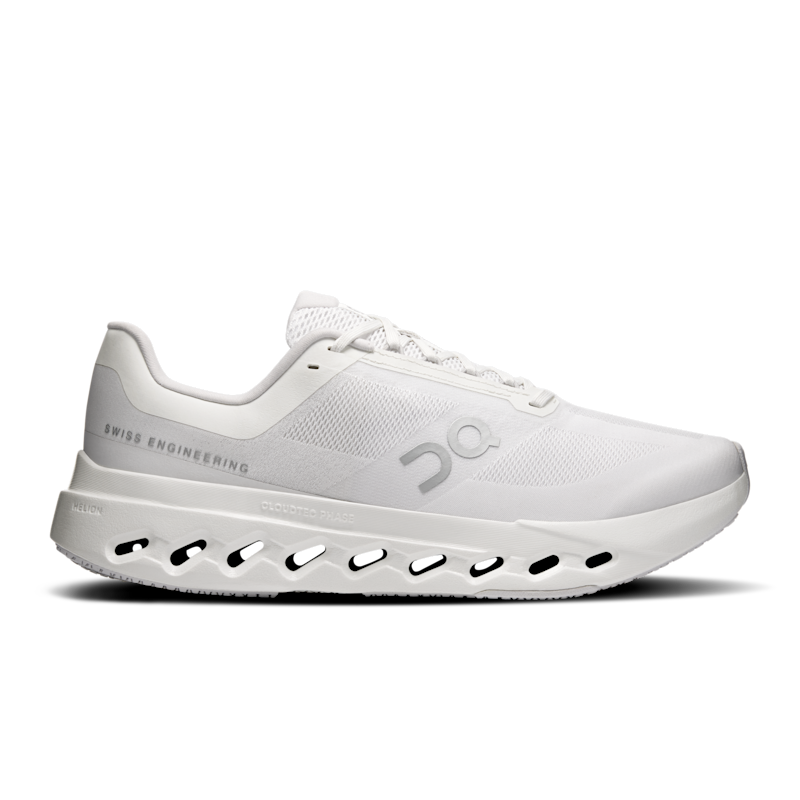 On Men's Cloudsurfer Next Road Running Shoe in White/White, Size: 43, Recycled Polyester ️