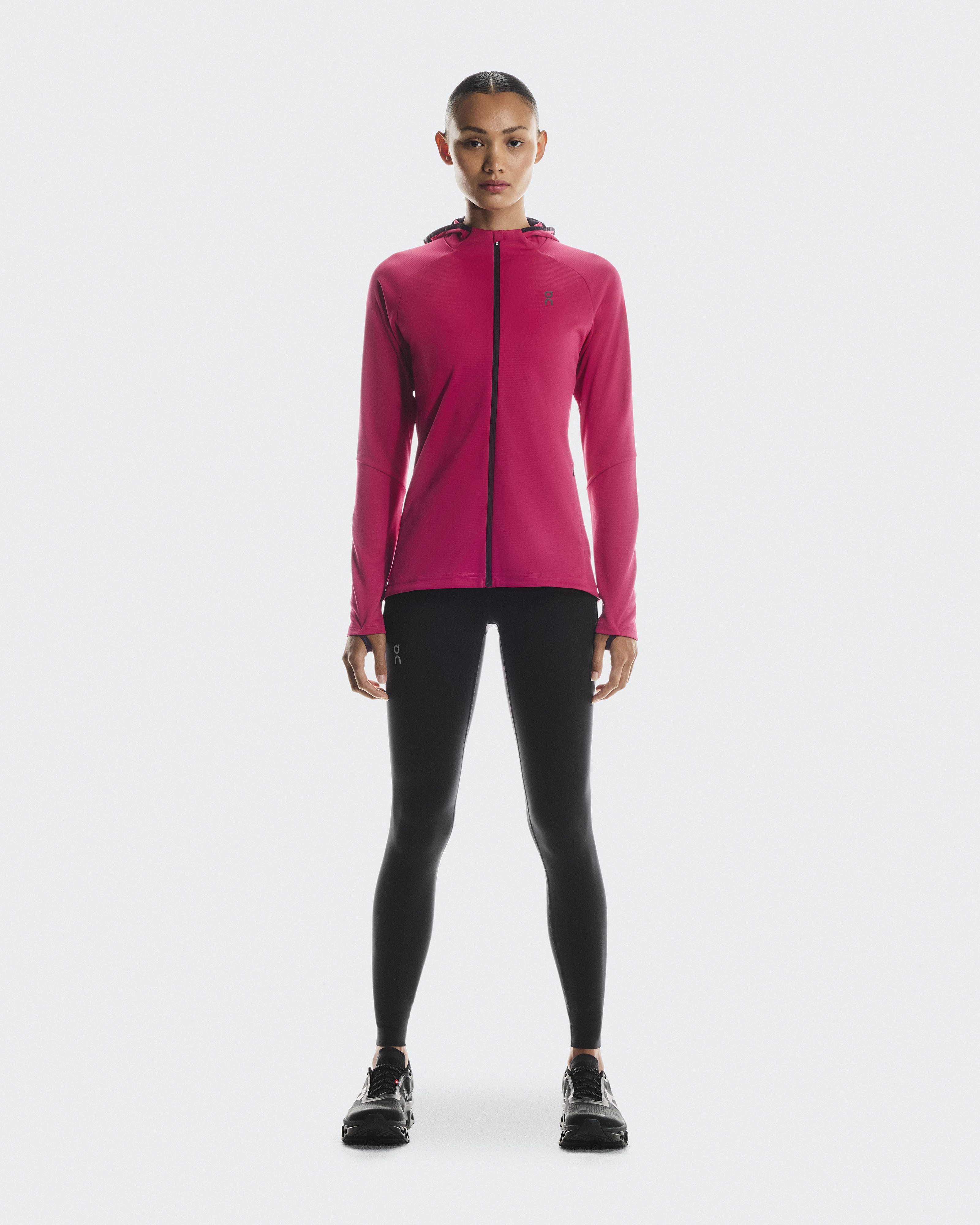 On Women's Climate Zip Hoodie in Grenadine, Size: M, Polyester/Polyamide