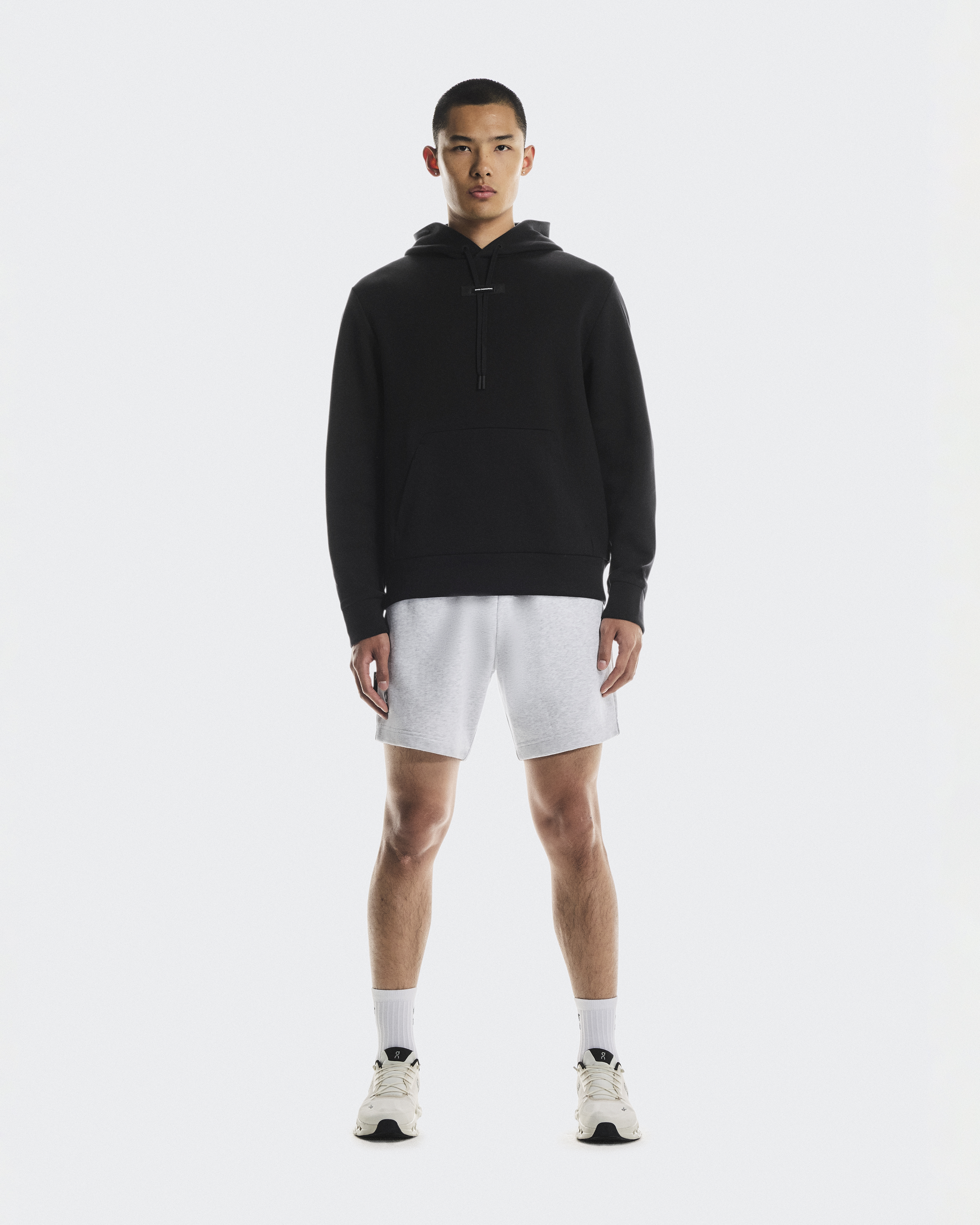 On Men's Focus Tech Hoodie in Black, Size: XL, Polyester