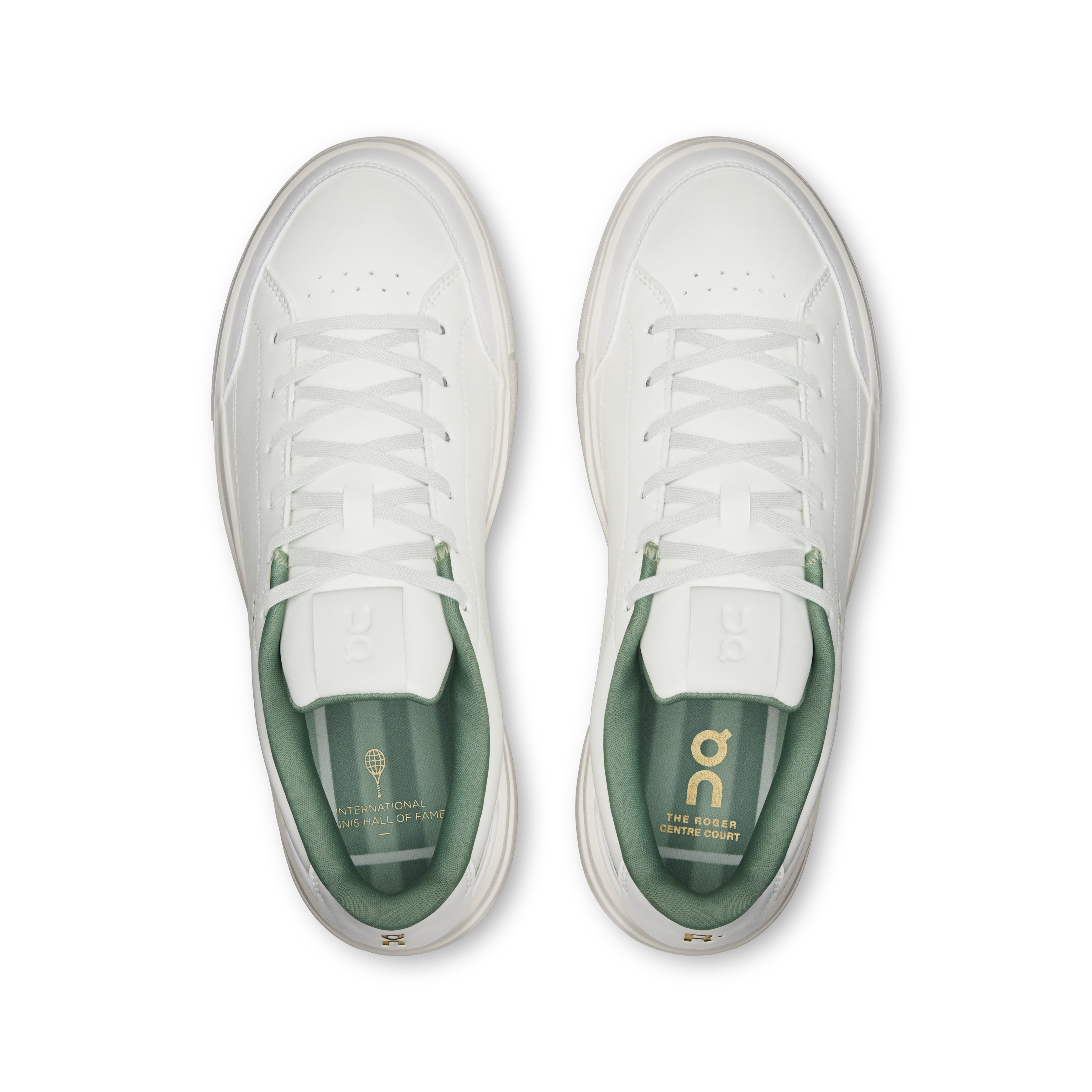 On THE ROGER Centre Court Ivory & Fern Women Active life Shoes