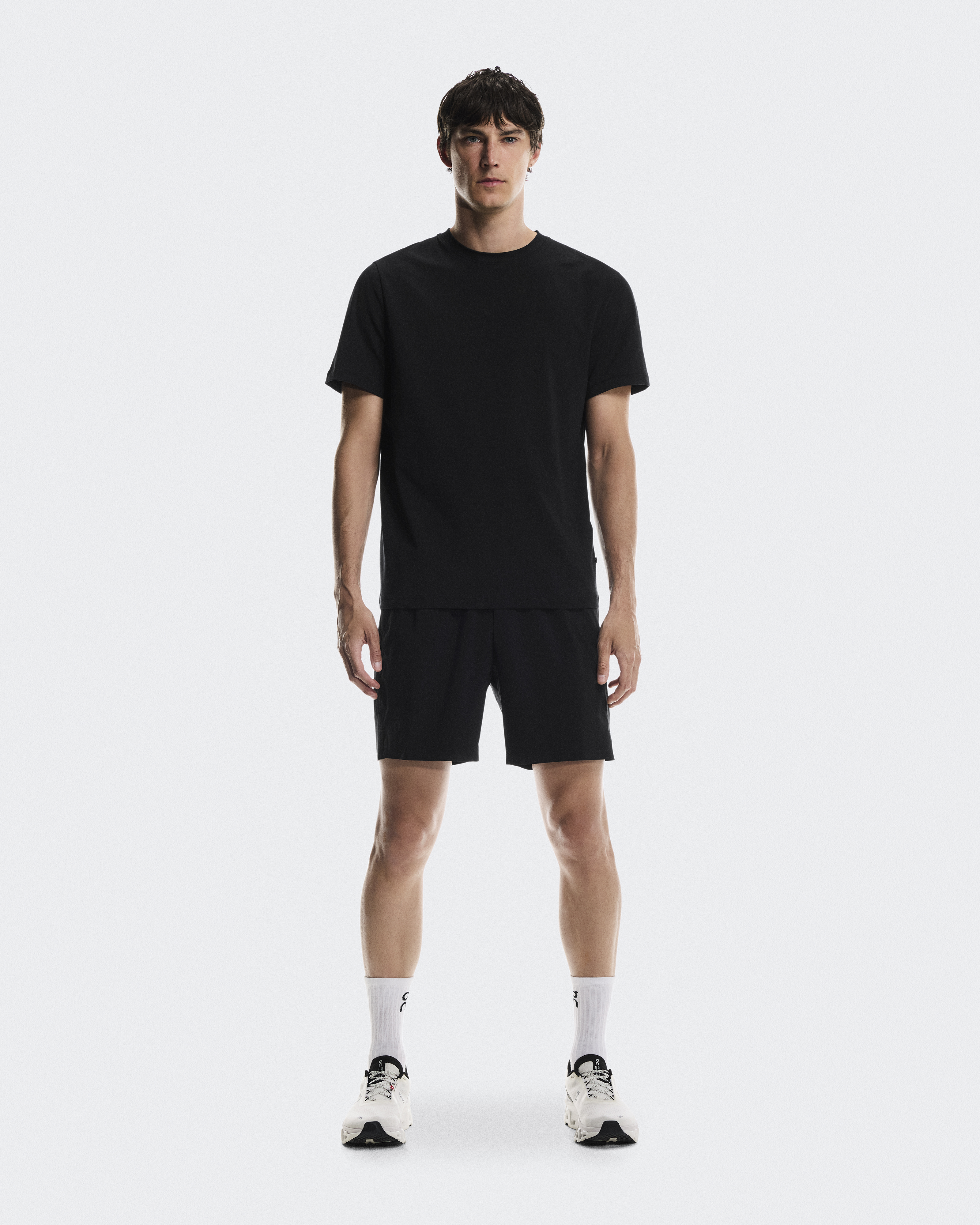On Men's Focus-T Short-Sleeve Shirt in Black, Size: Medium, Polyester