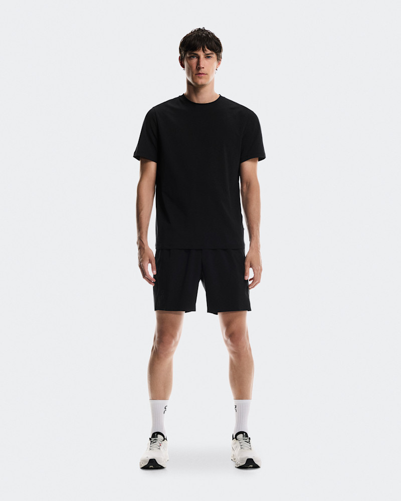 On Men's Focus-T Short-Sleeve Shirt in Black, Size: XXL, Polyester