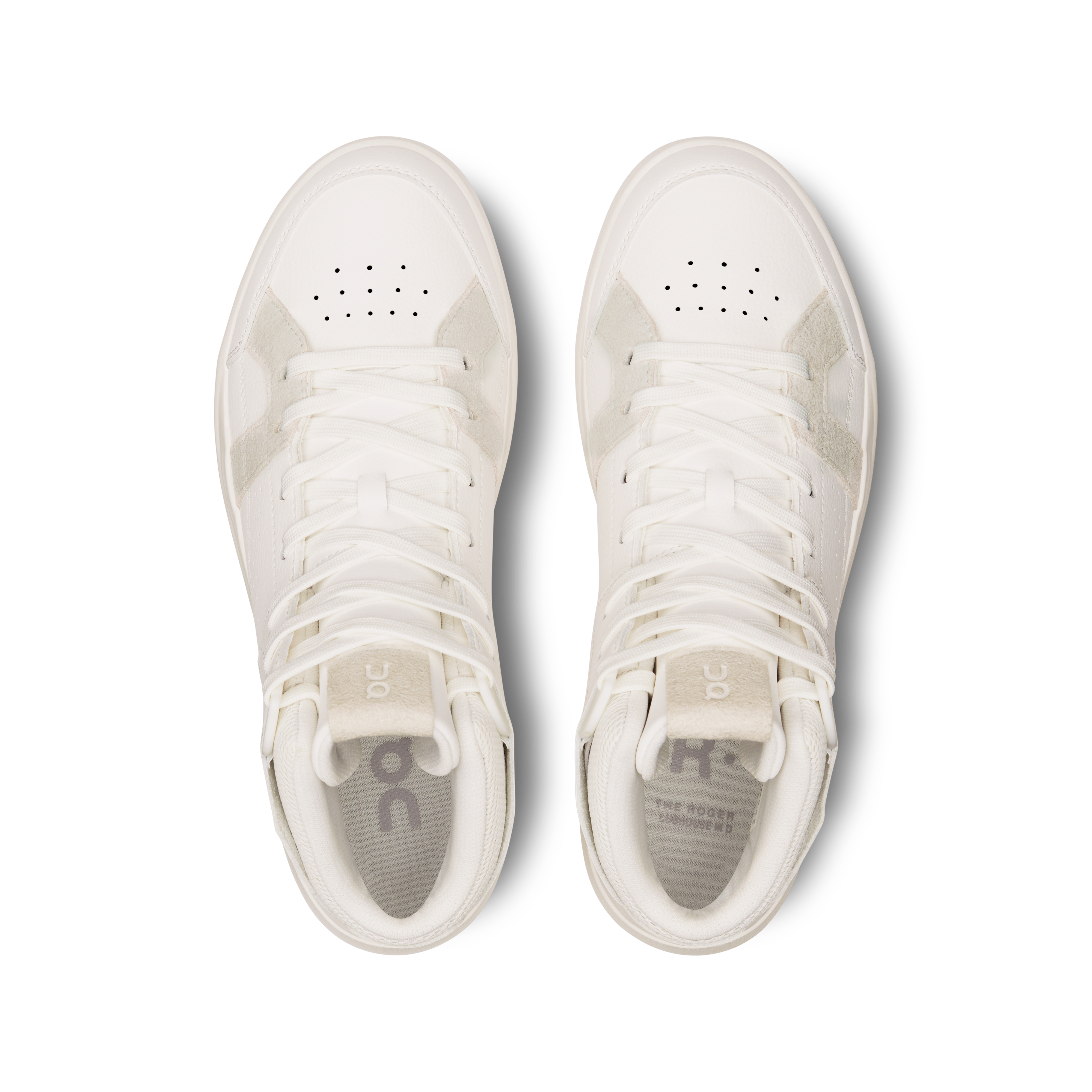 On THE ROGER Clubhouse Mid White & Sand Mujer Vida activa Calzado