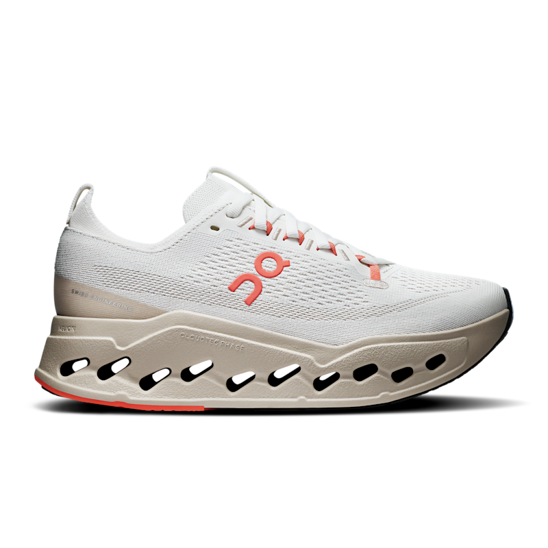 On Cloudsurfer Max Zapatillas de Running para Asfalto Mujer en Ivory/Salmon, Talla: 40, Polyester ️