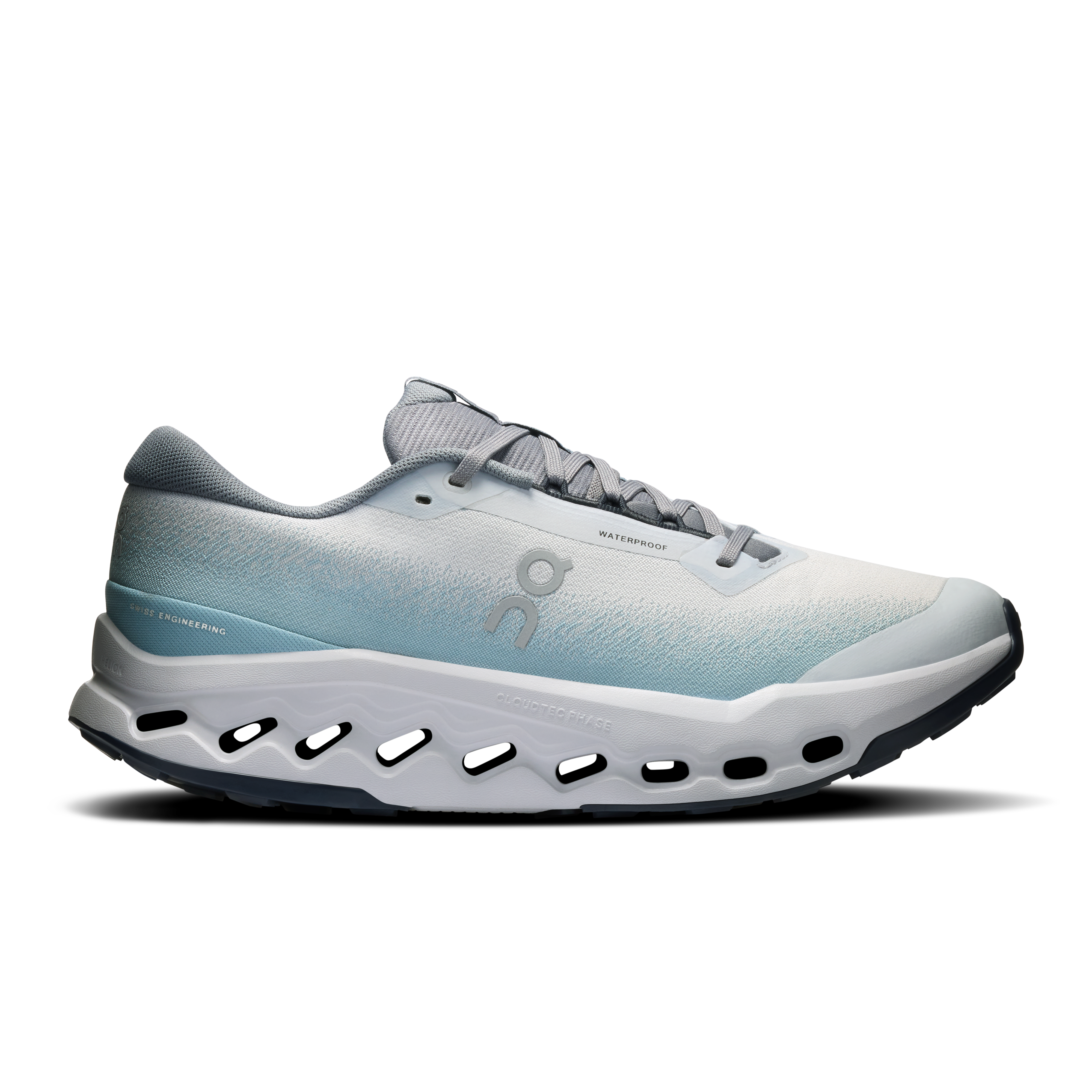 On Cloudsurfer Trail 2 Waterproof Glacier & Tide Men – Trail running, smooth ride Shoes