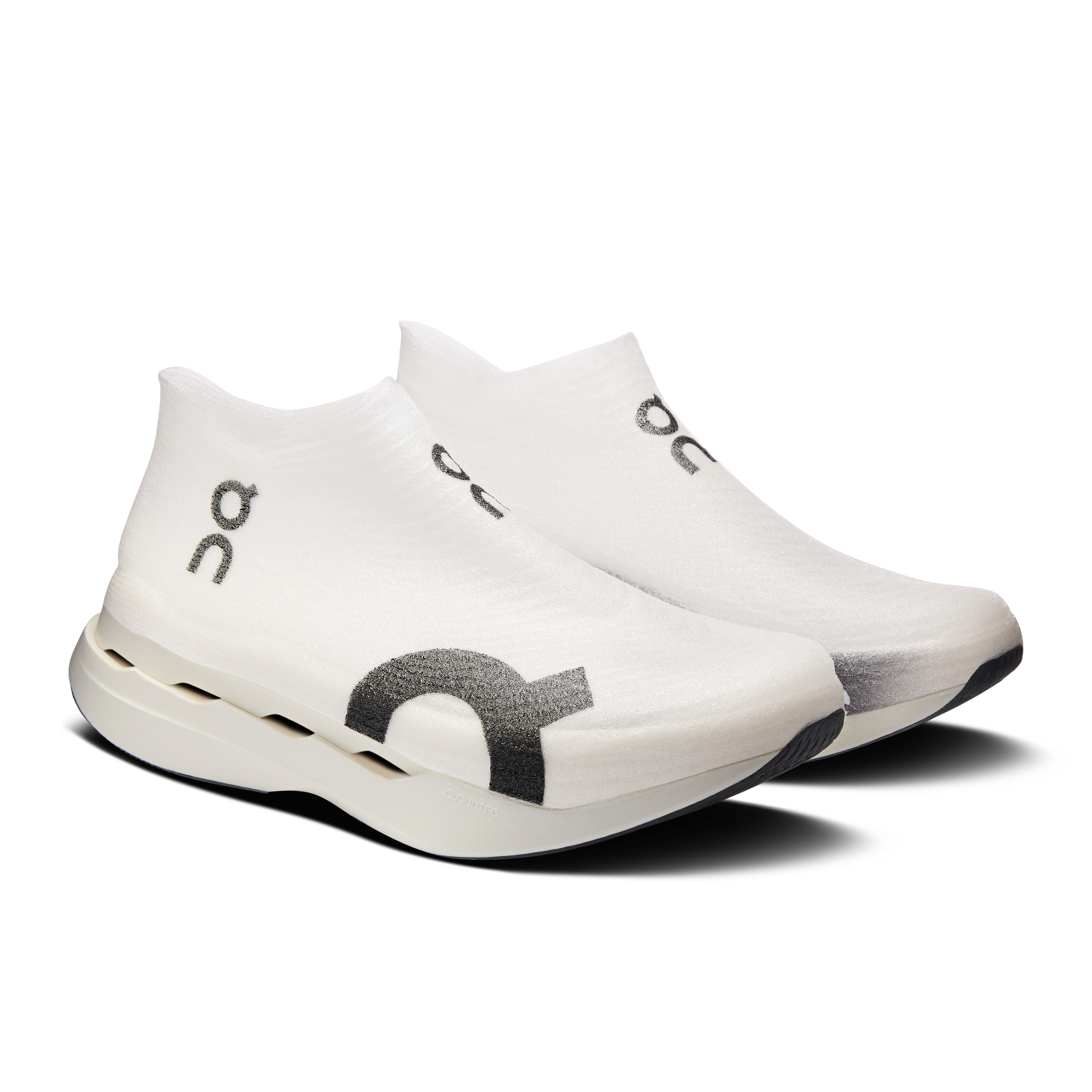 On LightSpray Cloudboom Strike White & Black Unisex Road running Shoes